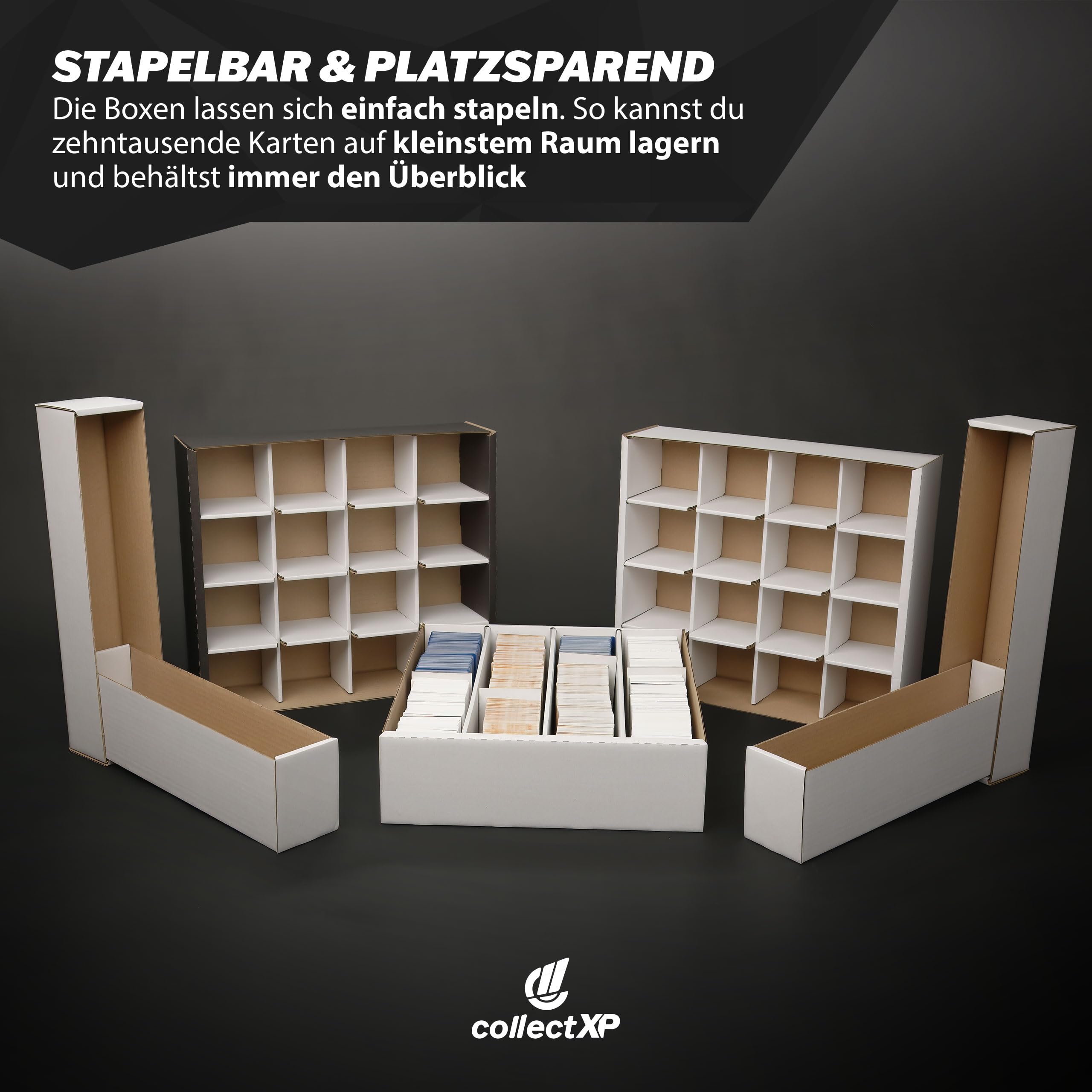 10 cajas de almacenamiento para tarjetas coleccionables, cajas de almacenamiento para 1.000 tarjetas cada una, caja grande para todas las tarjetas TCG, tarjetas coleccionables, tarjetas