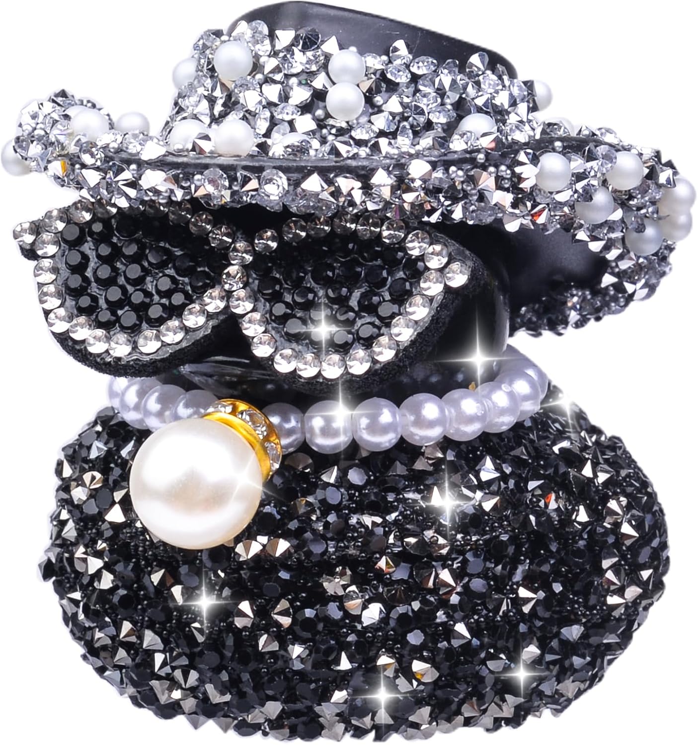 Mwmoeen Rhinestone Rubber Duck Car Ornaments, Funny Rubber Duck Car ...