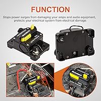 Vista 8 de Disyuntor de 30 amperios con reinicio manual para motores marinos de arrastre de automóvil, barco, ATV, protección de potencia manual para fusibles