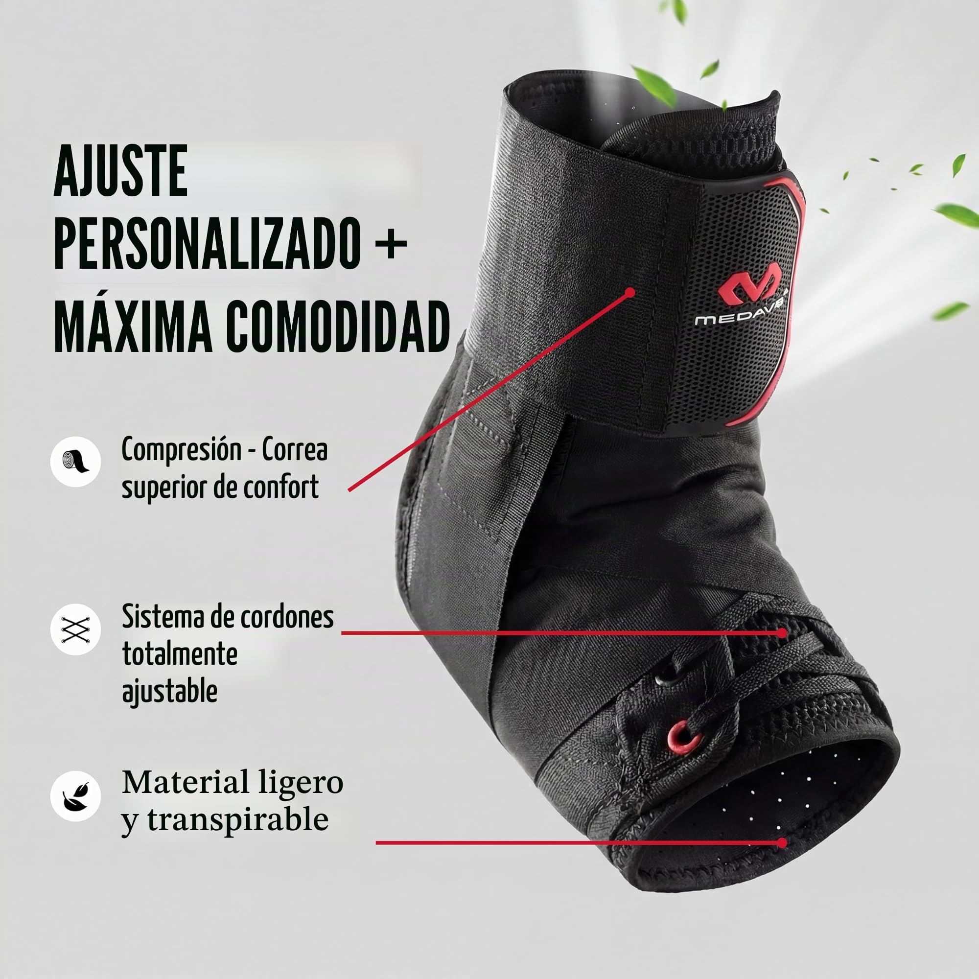 McDavid 195 Estabilizador de tobillo con cinta Unisex adulto