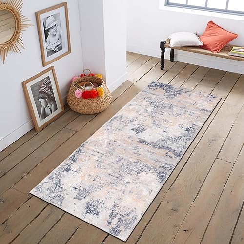Alfombra de pasillo de cocina de 2 x 6 pulgadas, superficie suave, resistente a las manchas, no desprende pelusa, antideslizante, para dormitorio,