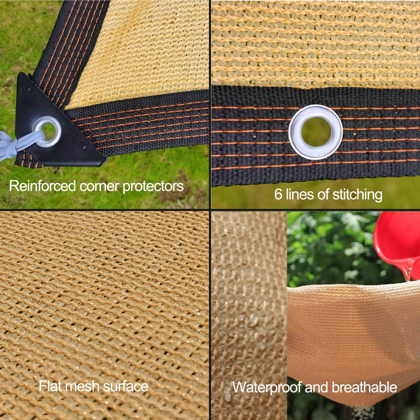 Filet D'Ombrage 3x5m Noir 85% – Protection Solaire HDPE Avec Œillets Pour Jardin, Pergola, Terrasse