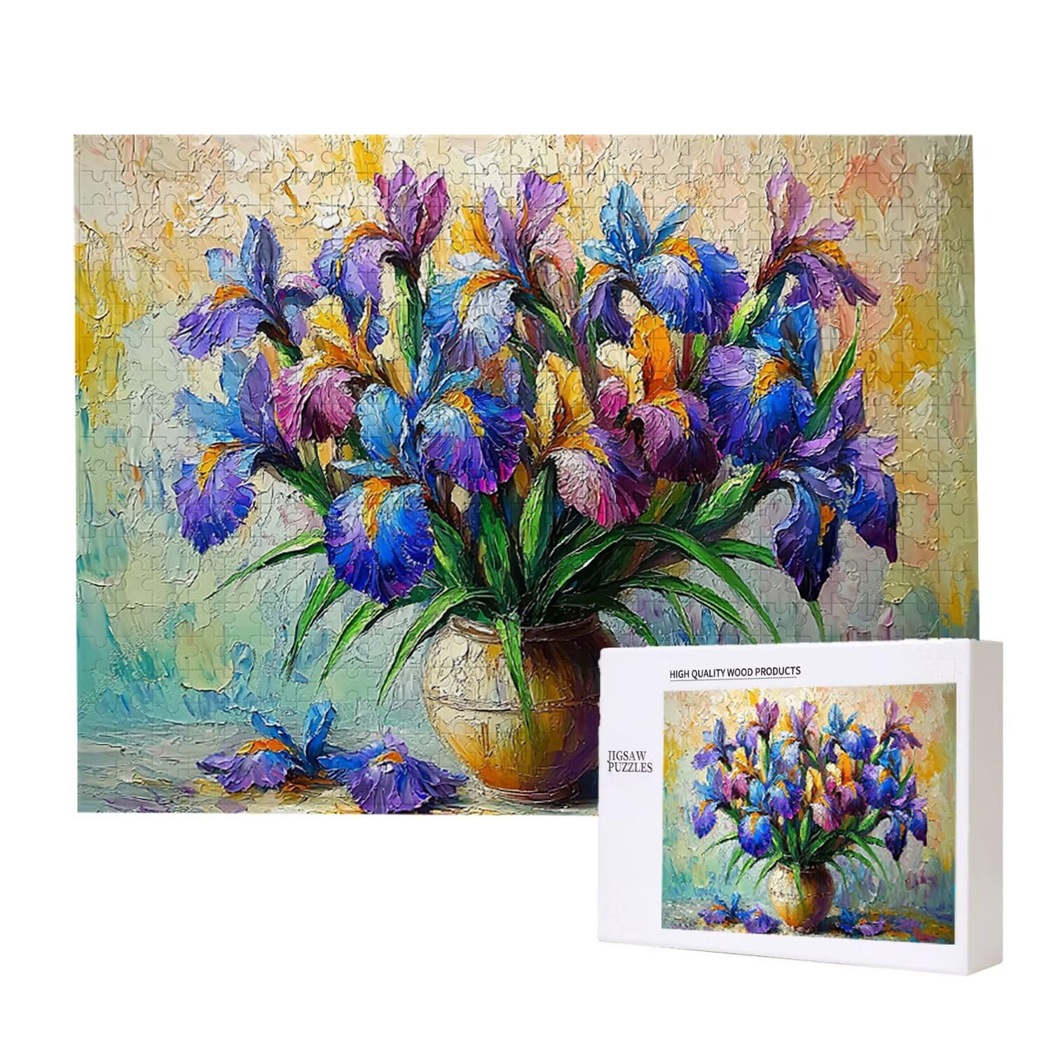 Puzzle 1500 elementów dla dorosłych puzzle dla dorosłych 1500 elementów puzzle wymagające i drażniące mózgi edukacja gra dla całości, prezenty dla mężczyzn, motyw puzzli: (Wazony kwiatowe) h-388