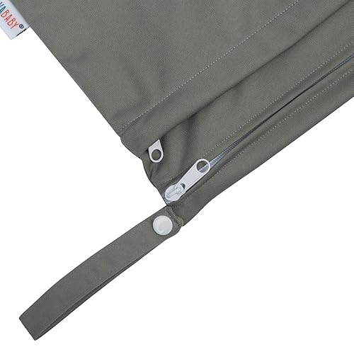 Miniatura 92 de ALVABABY 2 bolsas de pañales de tela para ropa húmeda, reutilizables con dos bolsillos con cremallera, para viajes, playa, piscina, guardería, 01