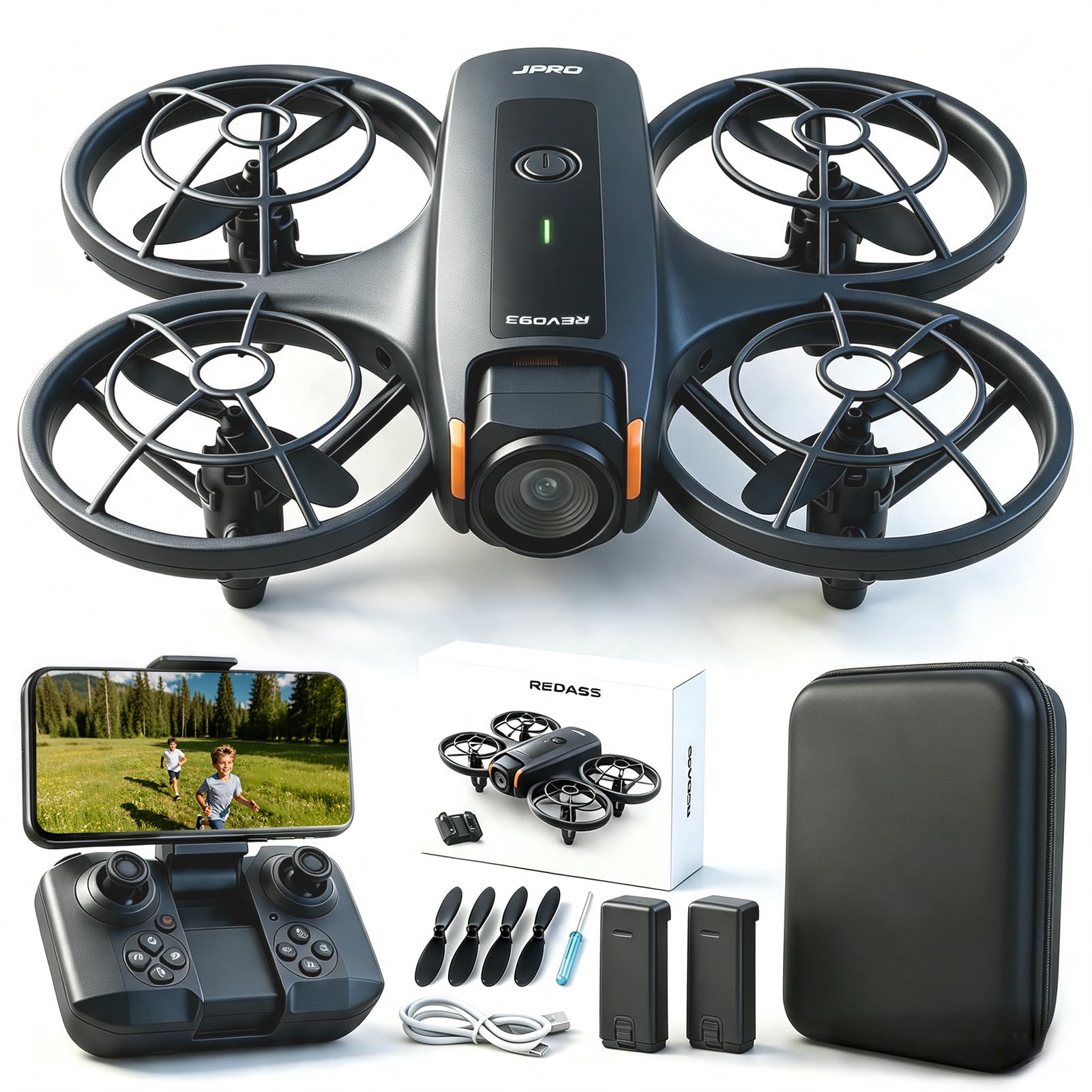 Jiakora Drone with Camera for Kids, Mini Indoor RC Toy Drone for Boys Girls