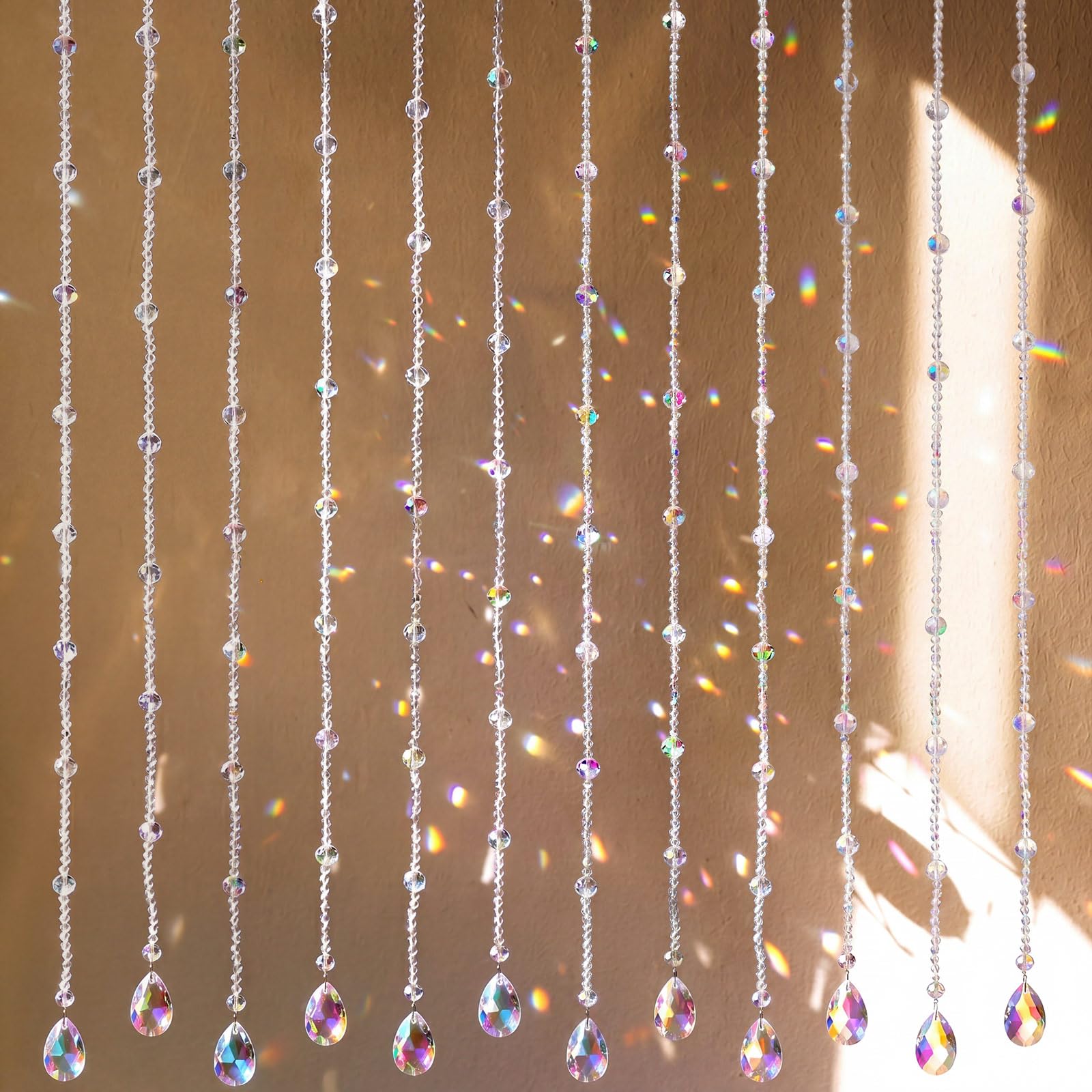 Photo 1 of Suncalla 12 Pcs Crystal Garland Strands (Transparent)