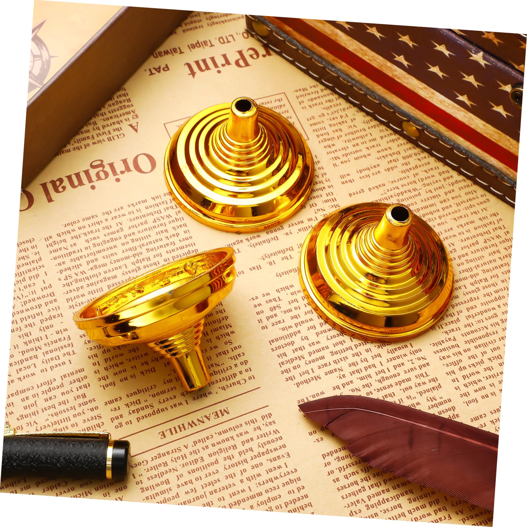 TOYANDONA Mini-Flaggenständer Gold - Tischhalter Für Kleine Flaggen