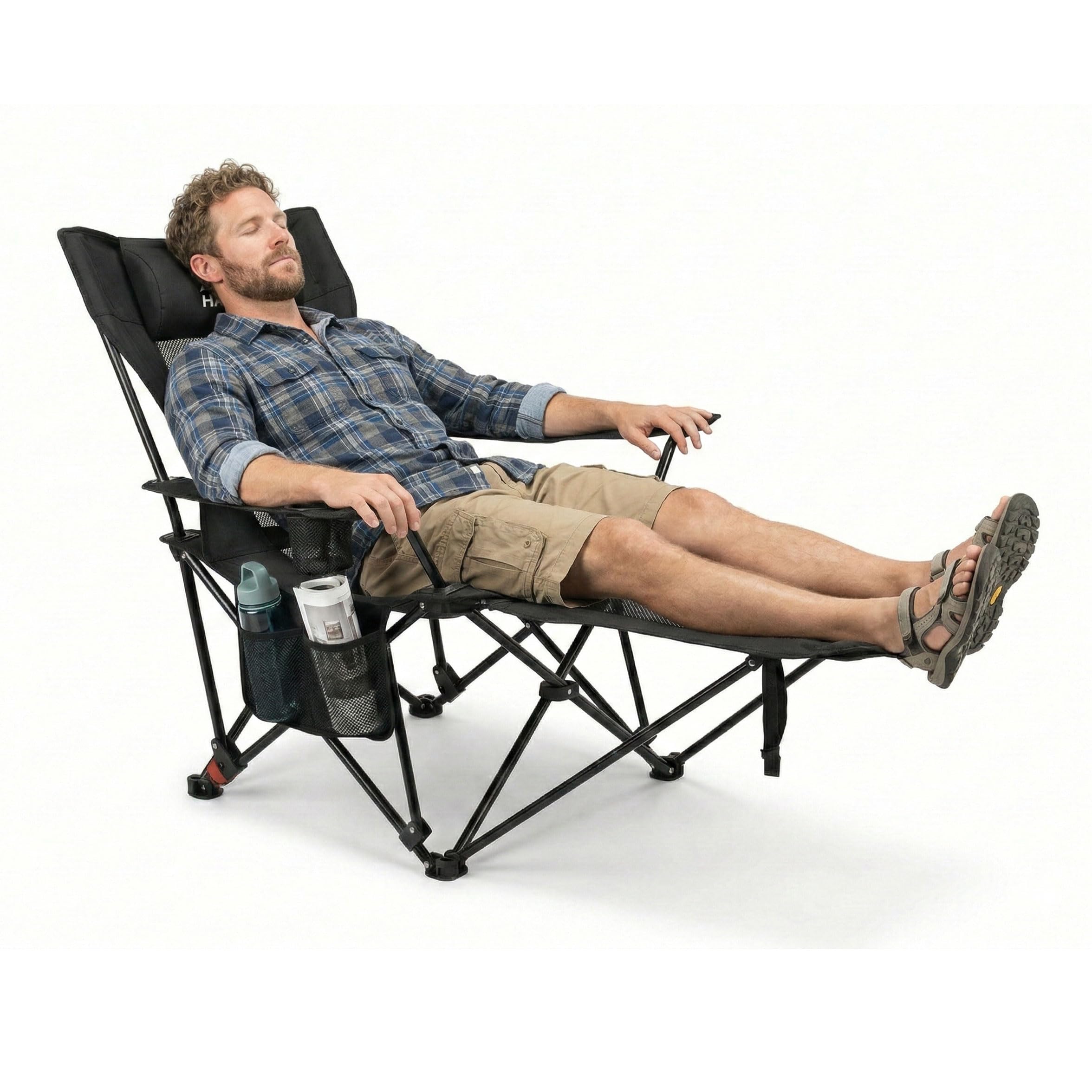 Amazon.com : HASIKA Reclining Camping Chair with Footrest