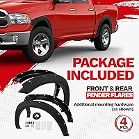 Vista 6 de ECOTRIC Guardabarros compatibles con Dodge Ram 1500/2011-2018 Ram 1500/2019-2023 Ram 1500 Classic Fleetside 2009-2010/2011-2018 Ram 1500 Classic