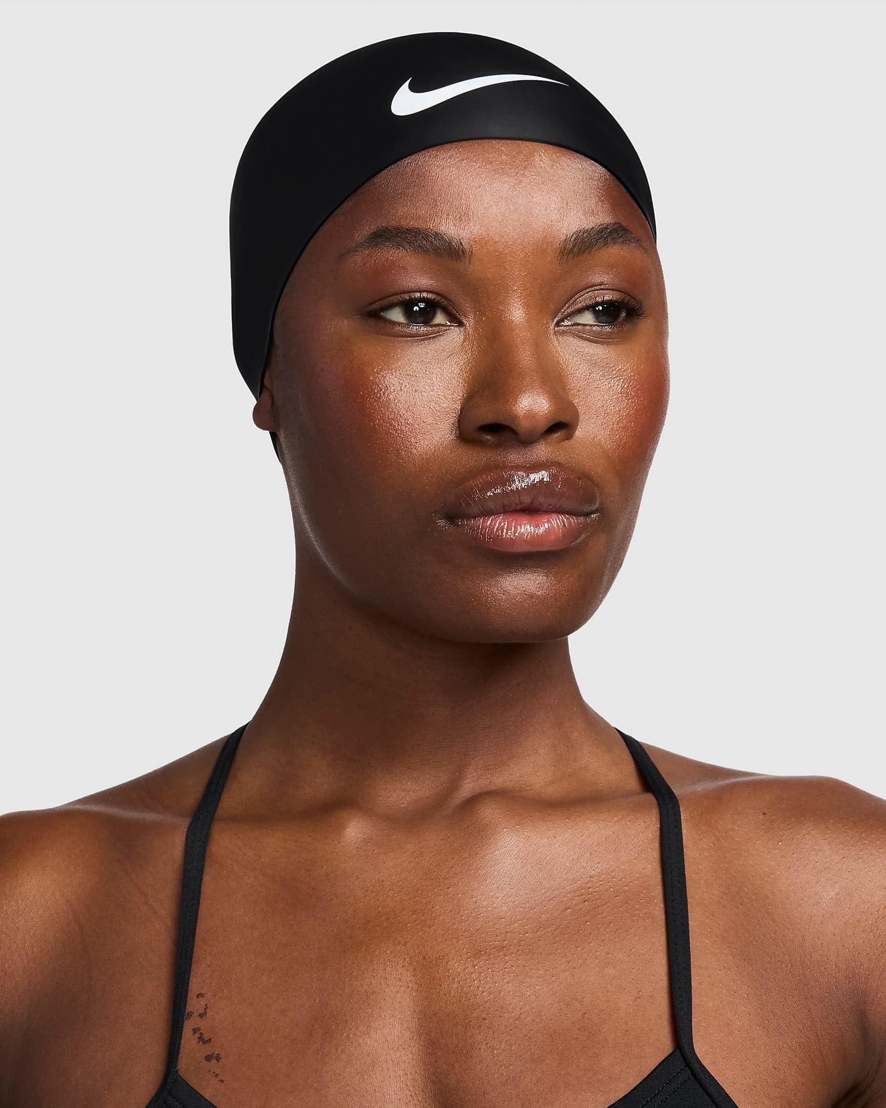 Nike Cuffia da nuoto in silicone nero