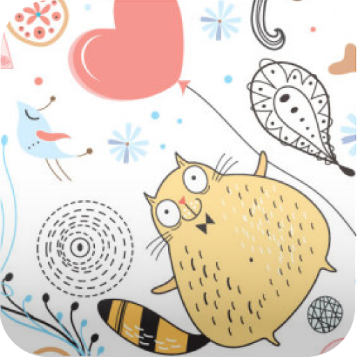 かわいい 猫イラスト柄壁紙 スマホ待受壁紙 Amazon Co Jp Appstore For Android