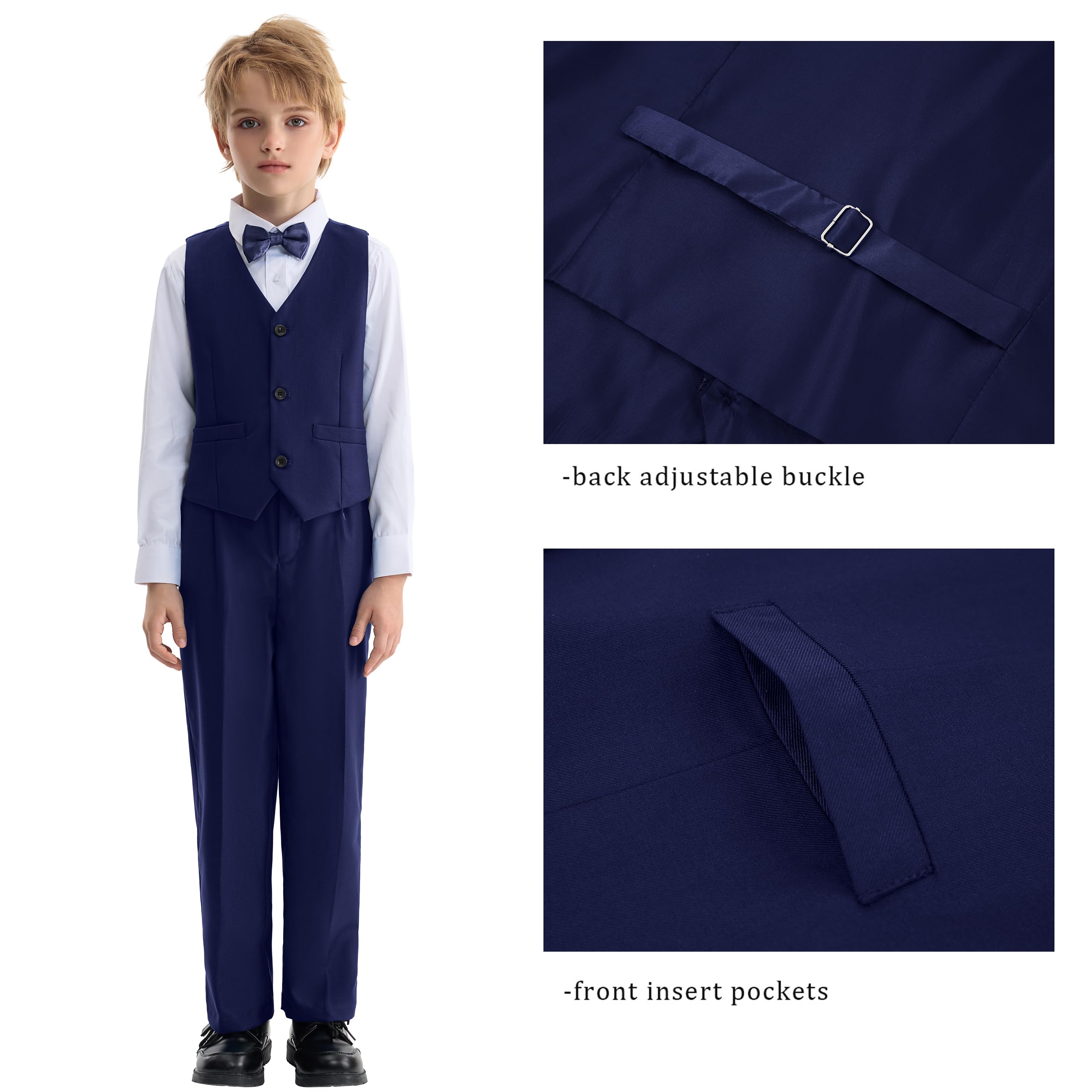 LOLANTA Smoking Schwarz Jungen Anzug Page Boy Anzüge für Hochzeit