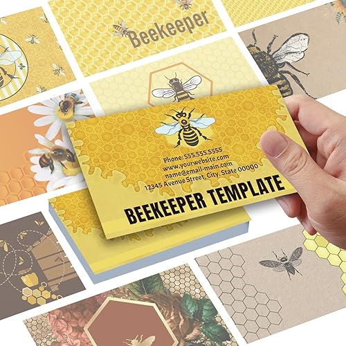 Tarjetas de visita personalizadas con plantillas de apicultor, tarjetas de visita personalizadas con tu logotipo, papel mate de 3.5 x 2 pulgadas,