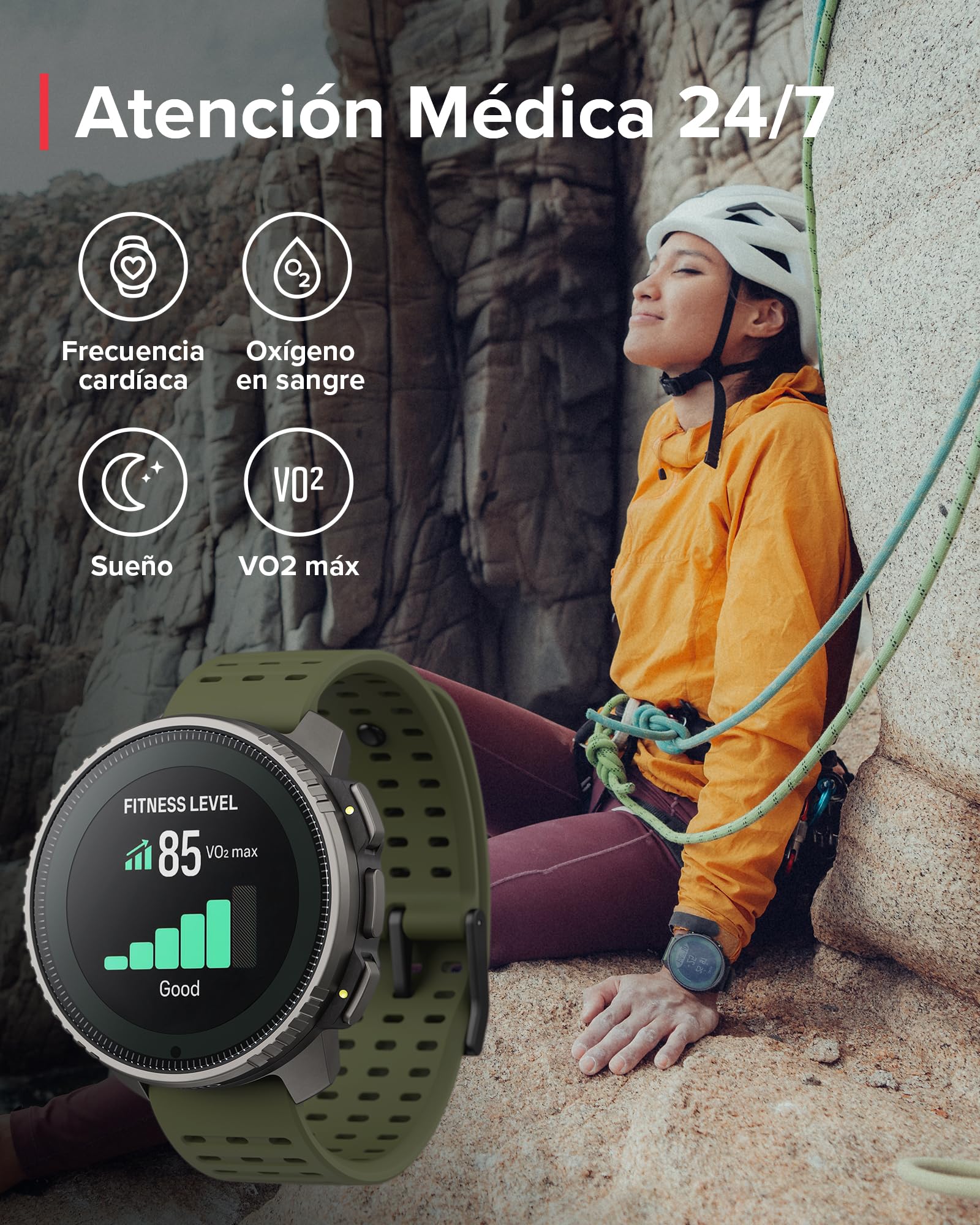 SUUNTO Vertical Reloj Deportivo GPS, Carga Solar con 95+ Modos Deportivos