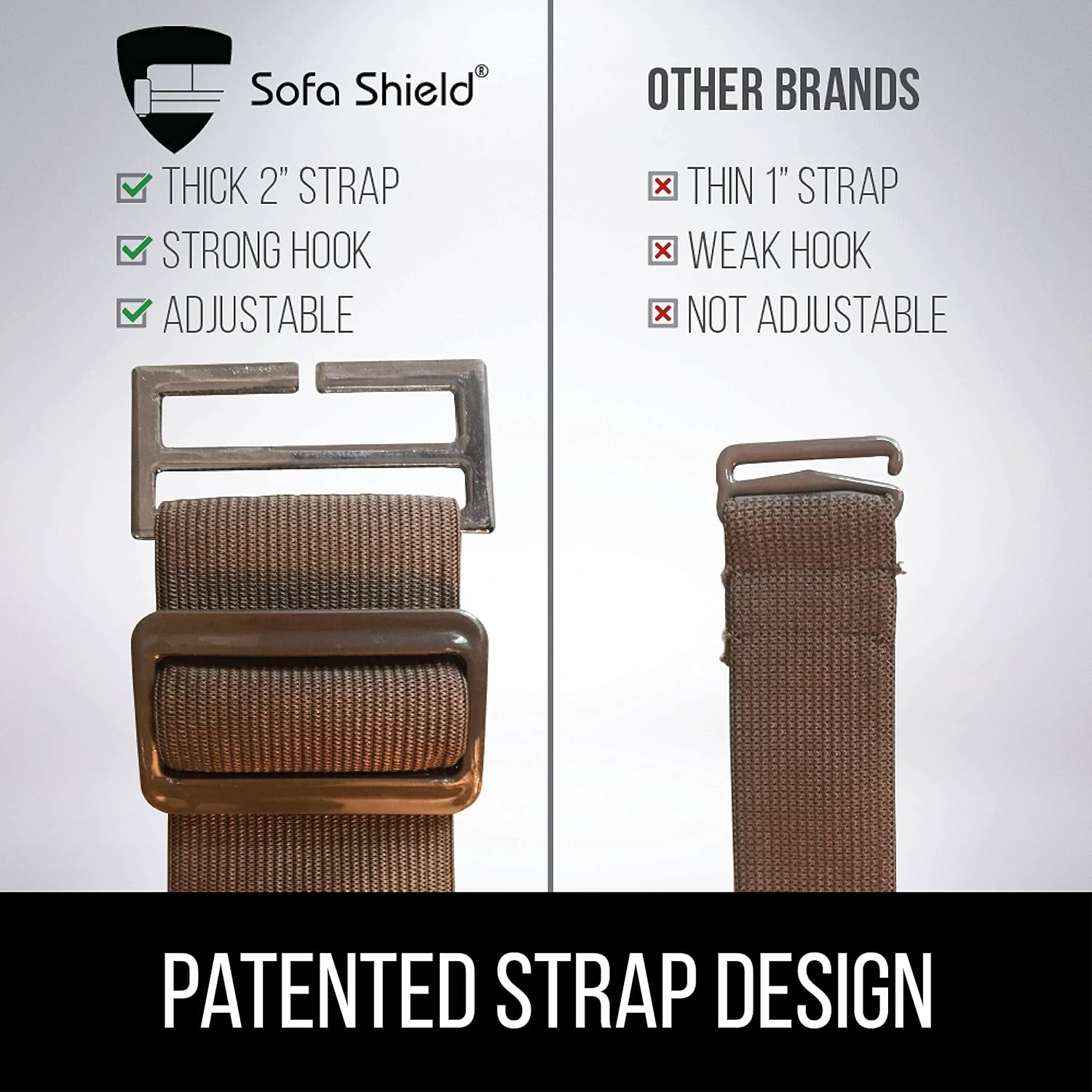 Sofa Shield Patented Slipcover, Reversible Tear Resistant Soft Quilted Microfiber, XL 78” Seat Width, Durable Furniture Stain Protector with Straps, Washable Couch Cover for Dogs, Kid, Chocolate Beige : Home & Kitchen