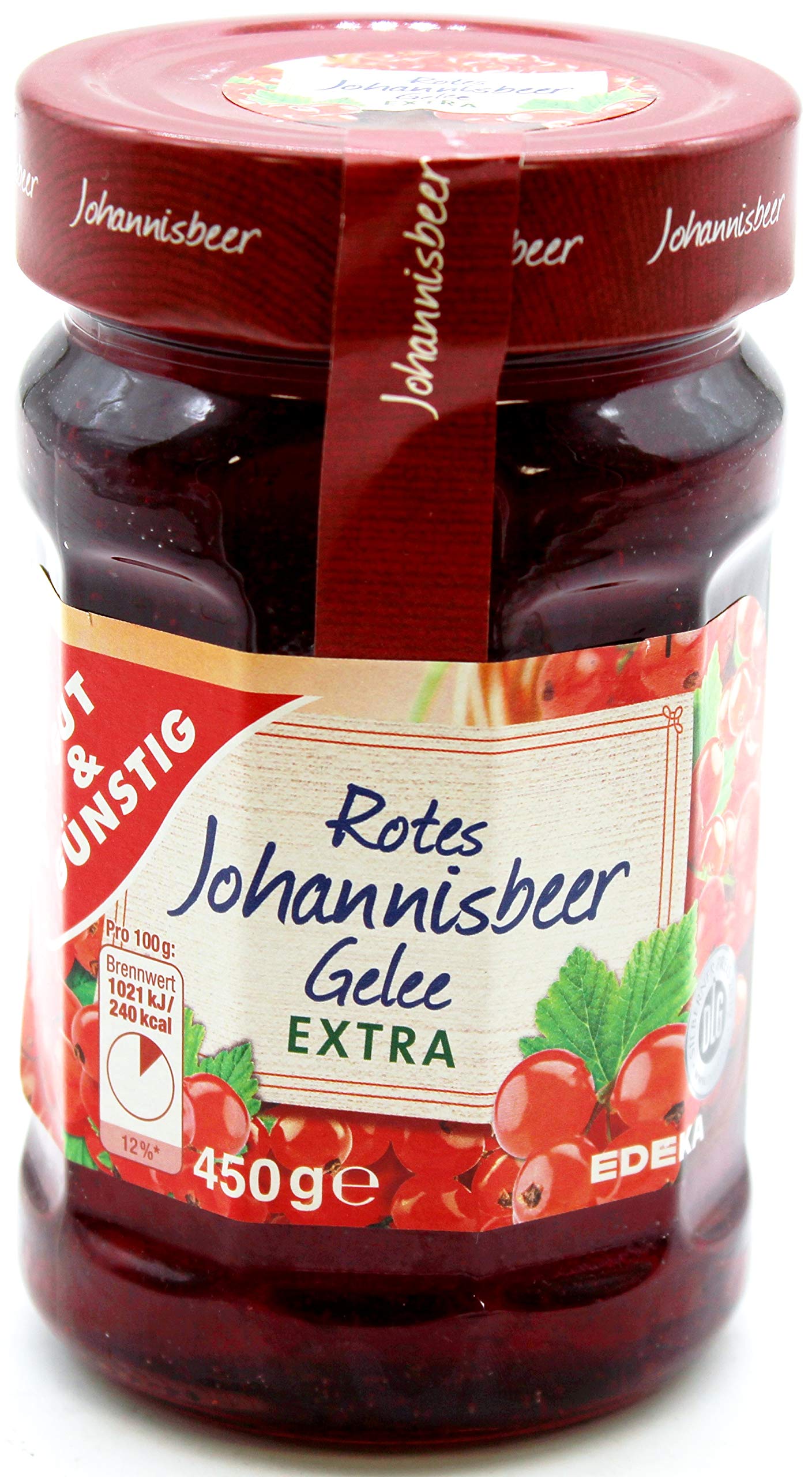 Gut & Günstig Rotes Johannisbeer Gelee Extra, 10er Pack (10 x 450g)
