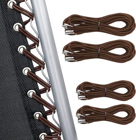 4 Cords Zero Gravity Chair Replacement Cord, Antigravity Chair Replacement Cords,Universal Zero Gravity Chair Repair Cord Kit for Repairing Zero Gravity Chair,Nylon Stretch Cord (Brown)