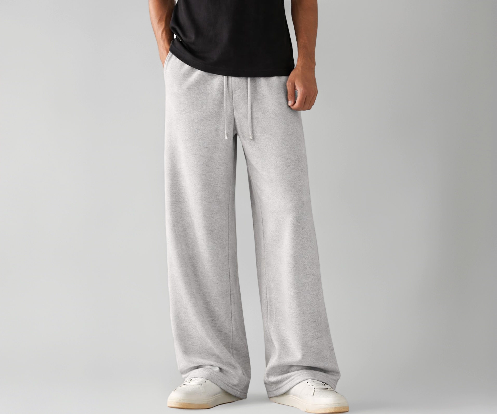 Posu Trendz Men's Wide Leg Casual Pants, Light Colour - Image 1