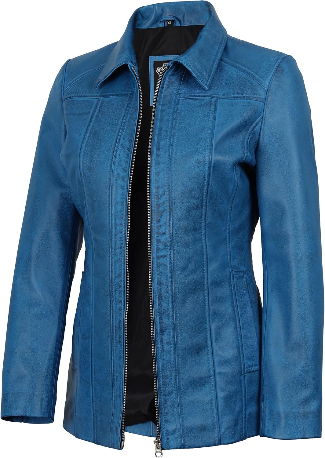 fjackets Womens Leather Jacket - Full Grain Real Lambskin Moto, Biker, Cafe Racer Leather Jackets For Women