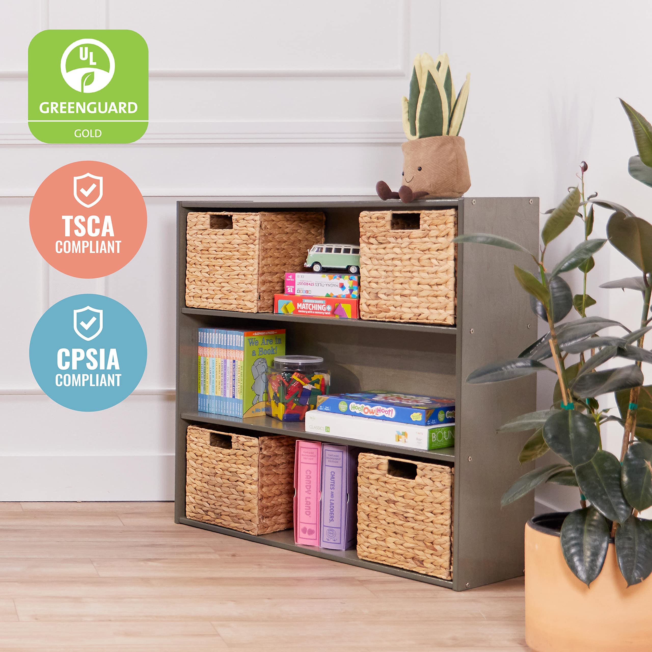 Amazon.com: ECR4Kids Streamline 3-Shelf Storage Cabinet, 36in