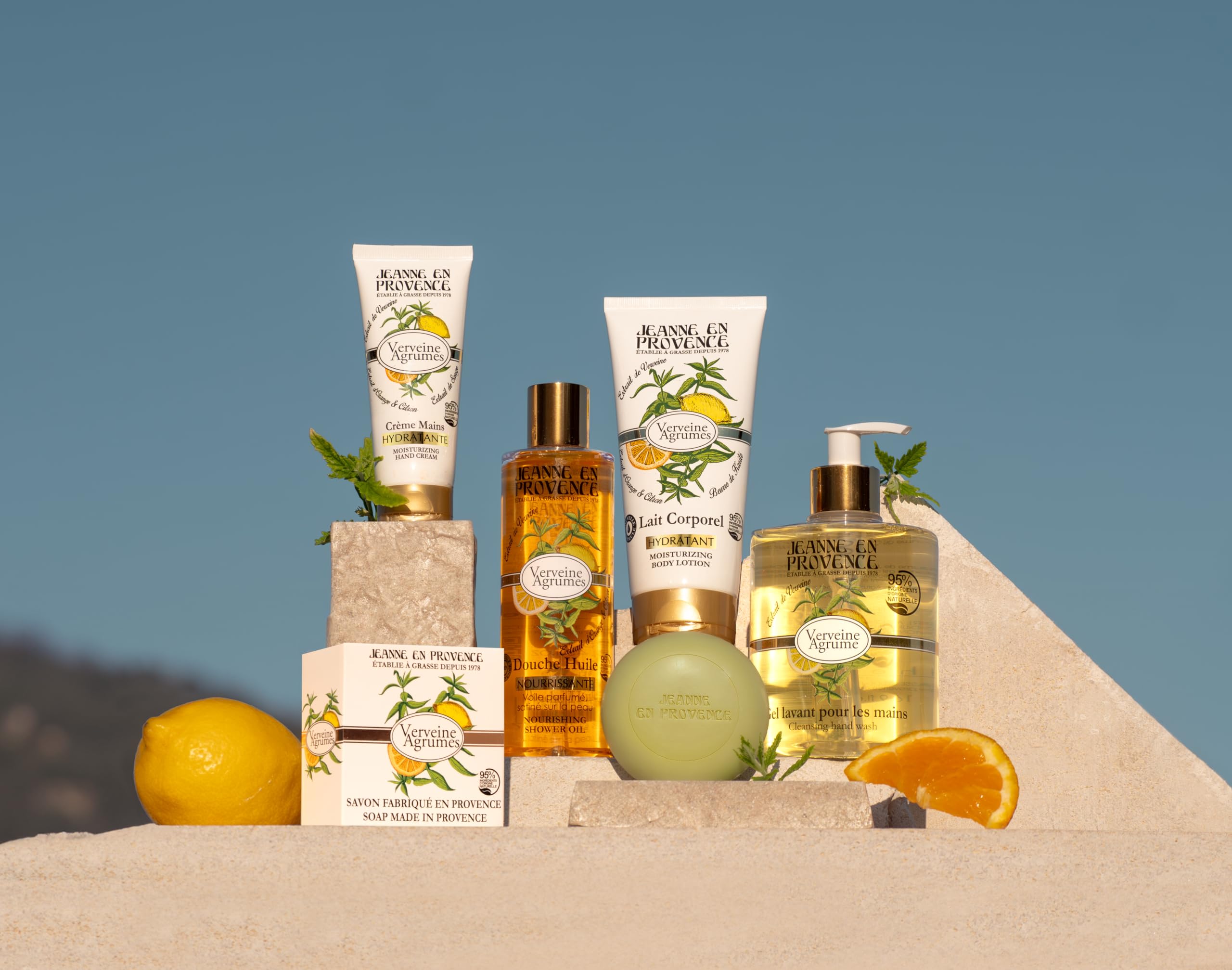 Jeanne en Provence - Żel Lavant Hand - Verbena Cytrusowa - Wyprodukowano we Francji - 500 ml