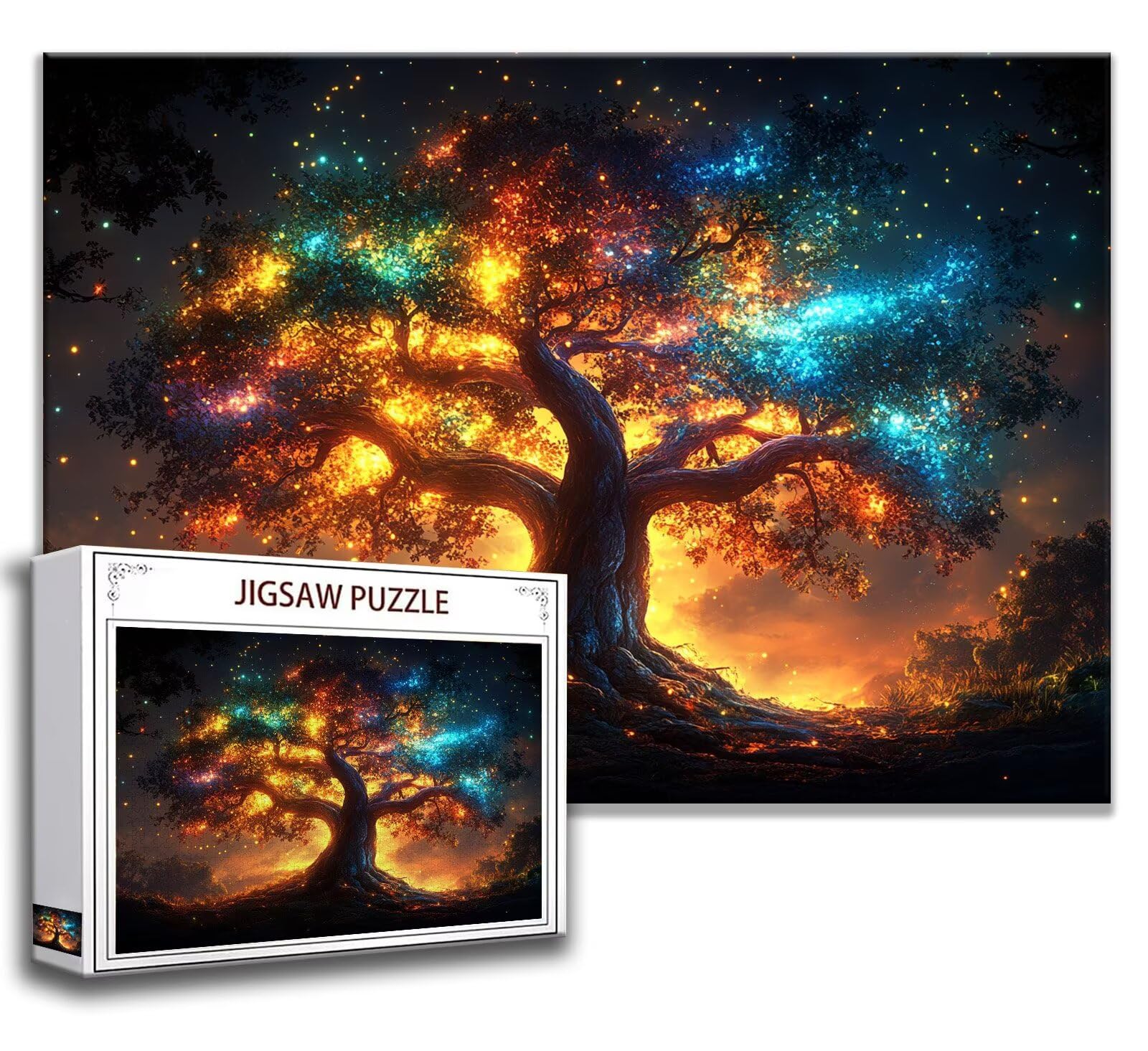 Puzzle Fantasia Puzzle 1500 Pezzi, Difficili Impossible Puzzle Albero Puzzle Grandi Dimensioni per Adulti 87 x 57 cm Bambini 3 4 5 6 7 8 Anni Bambino, Bambina, Maschio Rilassamento e Intelligence R-6