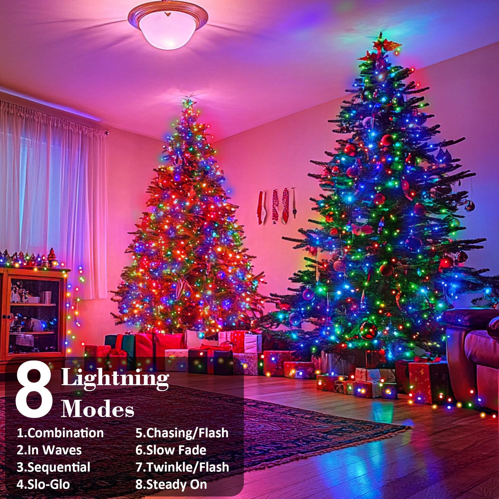 FFZZKJ Christmas Lights Outdoor Timer 8 Modes Plug in 33Ft 100 LED Fairy Lights Indoor/Outdoor Waterproof for Christmas Decorations Bedroom - Image 2