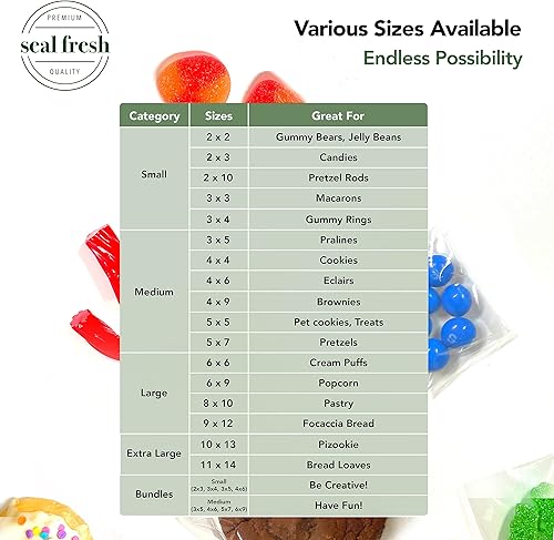 Miniatura 7 de Bolsas de celofán autosellantes  6 x 6 pulgadas (200 unidades)  Bolsa de celofán resellable de plástico transparente  Bolsas de celofán para