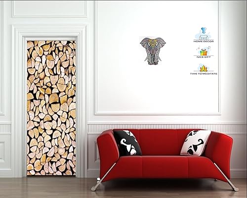 Miniatura 6 de HARTMAZE Rompecabezas de madera decorativo de elefante HM-06, rompecabezas de tamaño pequeño, 171 piezas de rompecabezas de formas únicas, hermoso