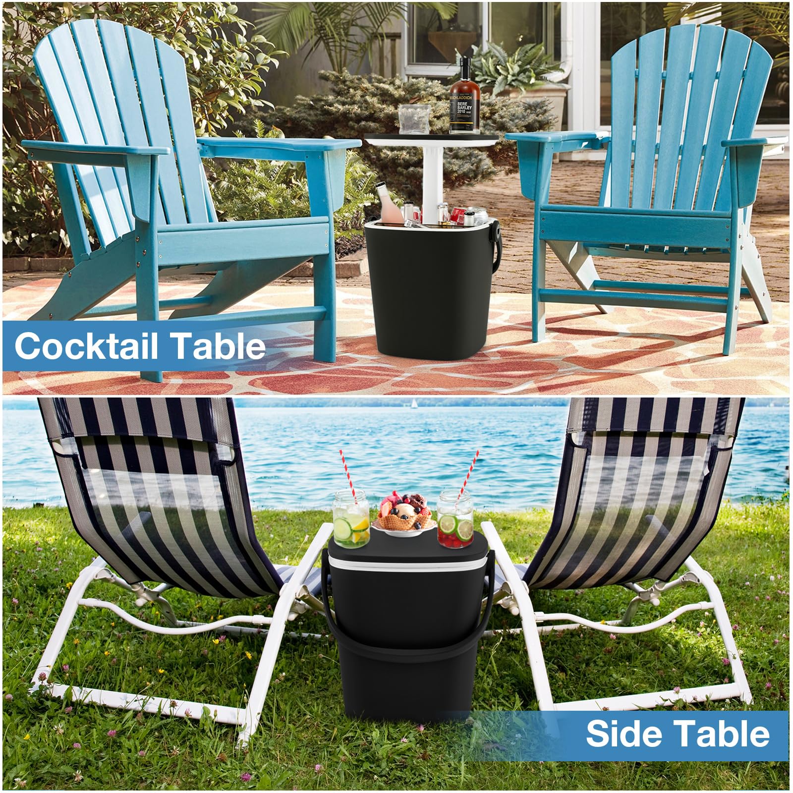 Amazon.com: Giantex Cooler Outdoor Side Table - 4 Gallon Portable