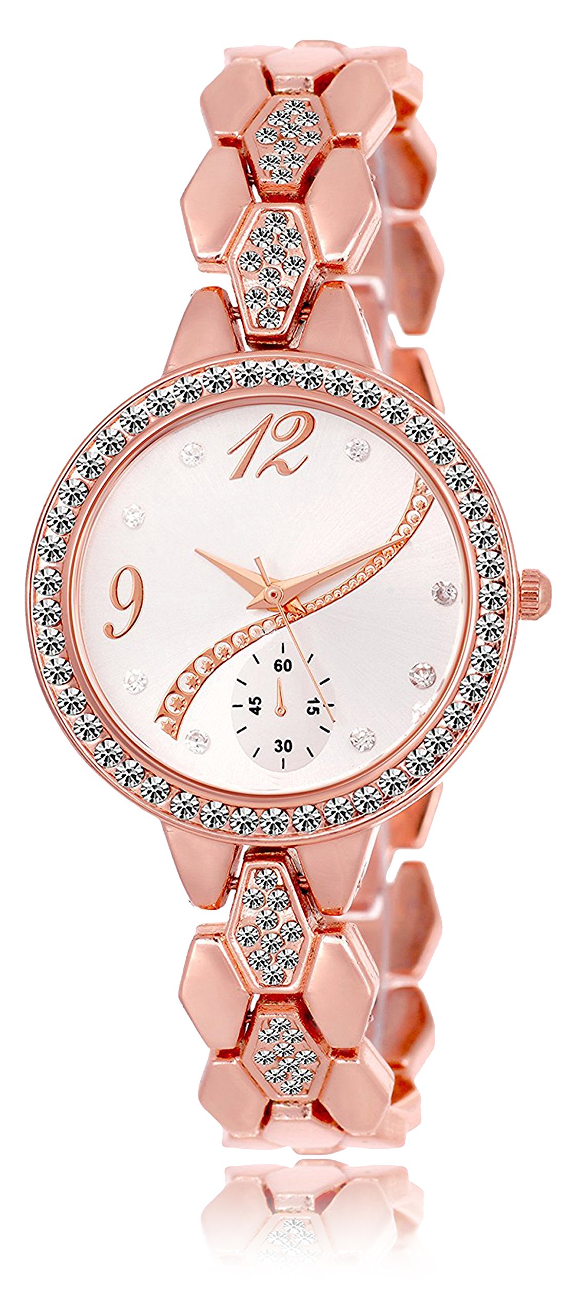 Watch for Women Rose Gold Metal Strap Analog White Dial Watch for Womens & Girls(LR215) (B07J6H342W) Amazon Price History, Amazon Price Tracker