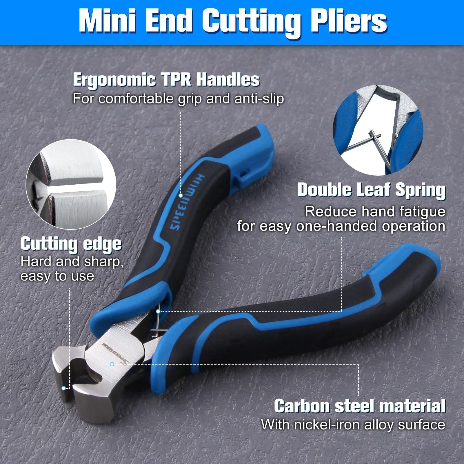 SPEEDWOX 4-Inch Mini End Cutting Pliers for Jewelry Making Mini End Nippers Cutters Pliers Small Jewelry Plier Nail Puller Plier Nail Remover Tool Staple Puller for Zipper Install Stops Repair - Image 4