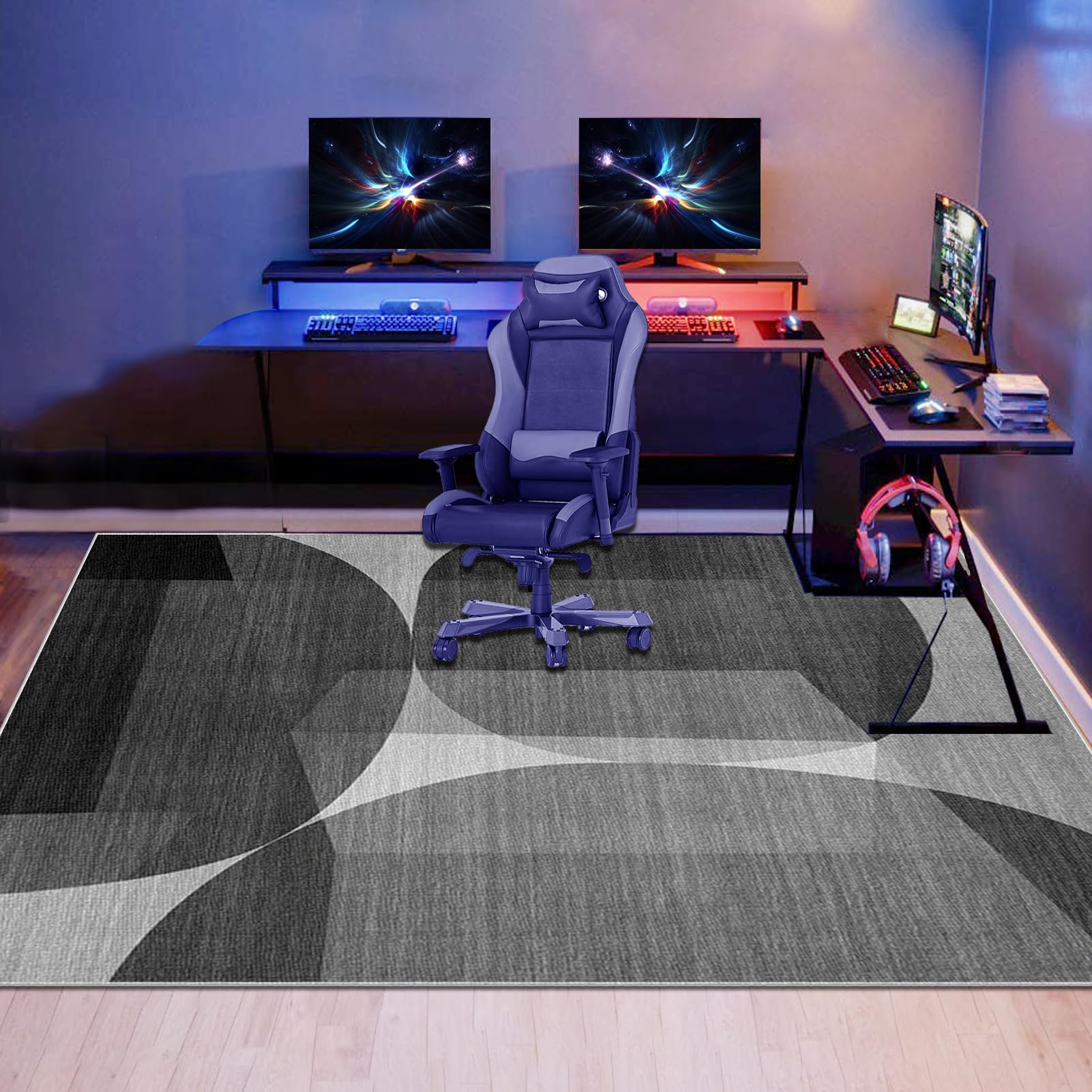 Tapis de Sol pour Chaises de Jeu ou Bureau Antidérapant 90 x 120 cm