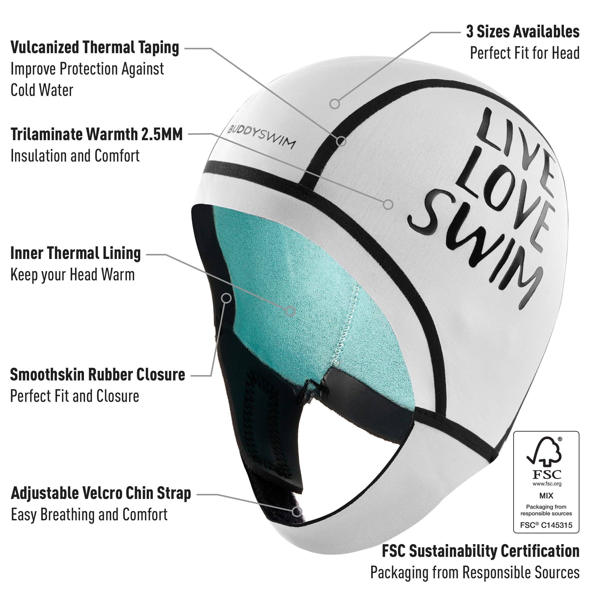 BUDDYSWIM Calcetines De Neopreno 2.5mm Para Aguas Abiertas: Máximo Aislamiento Térmico, Antideslizantes Y Cómodos – Ideal Para Natación, Buceo Y Surf