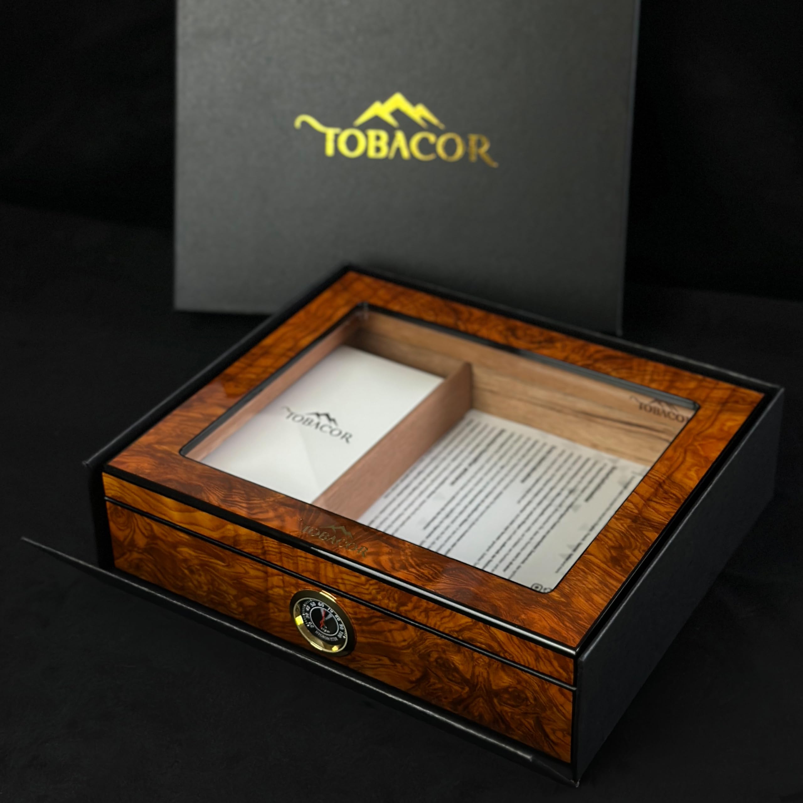 Humidor Classic - Premium Zigarrenhumidor - inklusive Zubehör & Geschenkbox