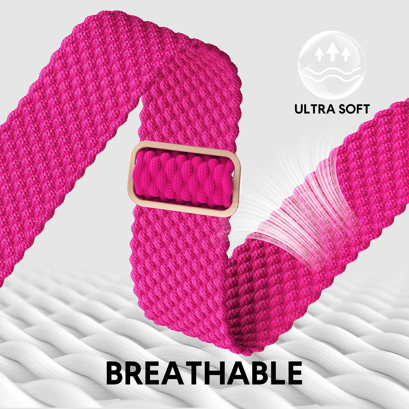 AMSKY Cinturini in Intrecciato Compatibile con Cinturino Apple Watch 40mm 46mm 44 mm 45mm 41mm 42mm 38mm 49mm Donna Uomo, Tessile Cinturino Compatibile con Apple Watch Se Ultra 10 9 8 7 6 5 4 3 2 1