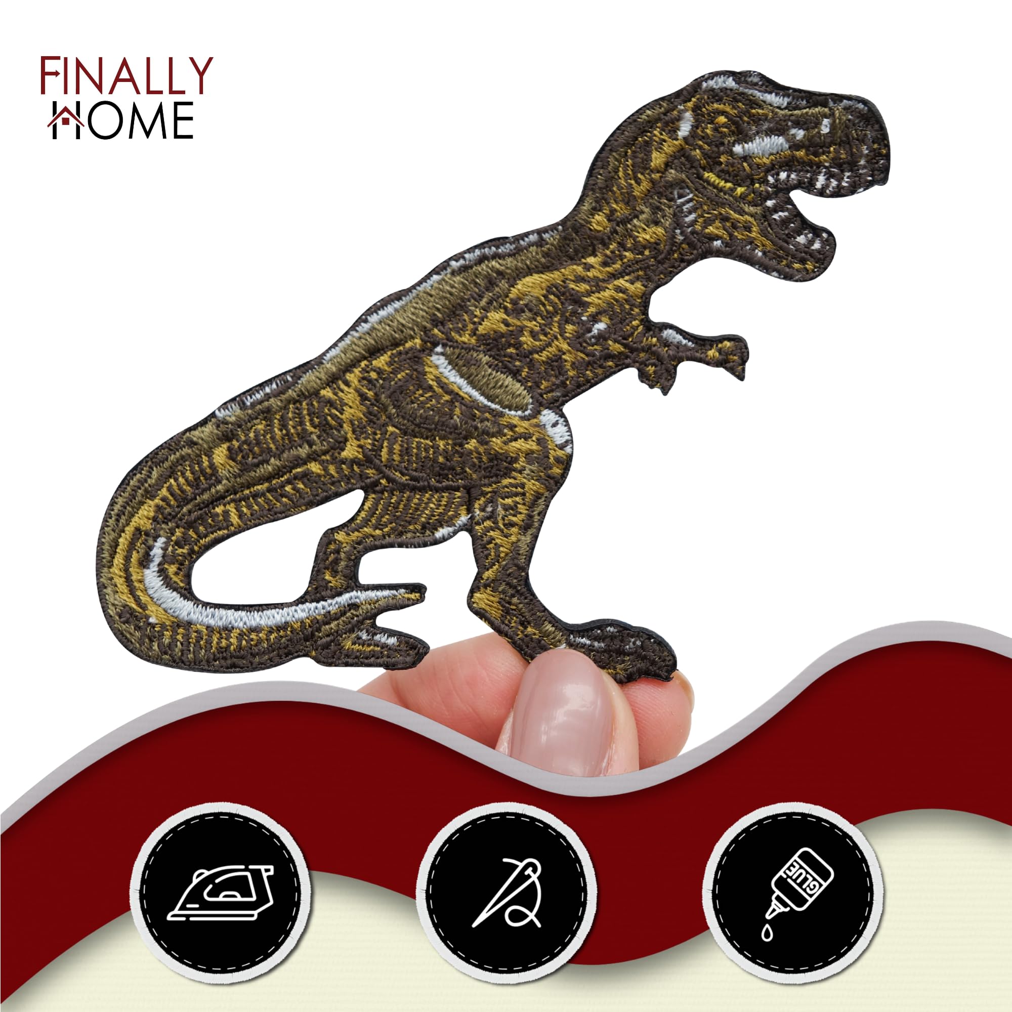 Finally Home T-Rex Tyrannosaurus Rex Dino patch om op te strijken, dinosaurus-patches, dieren, strijkpatches, patches voor kinderen, voor jongens Finally Home T-Rex Tyrannosaurus Rex Dino patch om op te strijken, dinosaurus-patches, dieren, strijkpatches, patches voor kinderen, voor jongens
