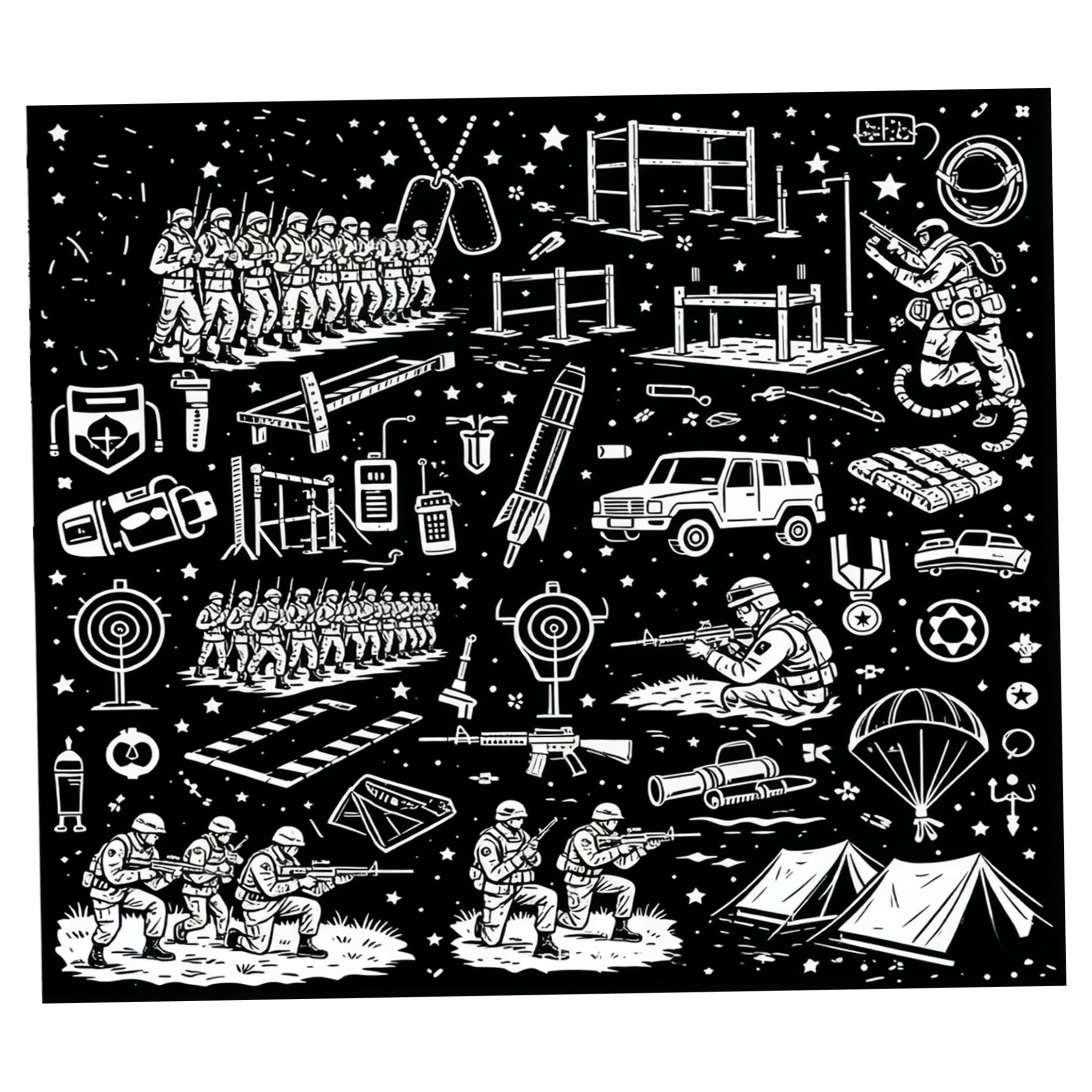 Vervevum Diy Coloring Blanket With 24 Markers, Color Your Own Blanket – Soft Fabric Blankets For Creative Art & Cozy Use, Black & White, Coloring with Markers