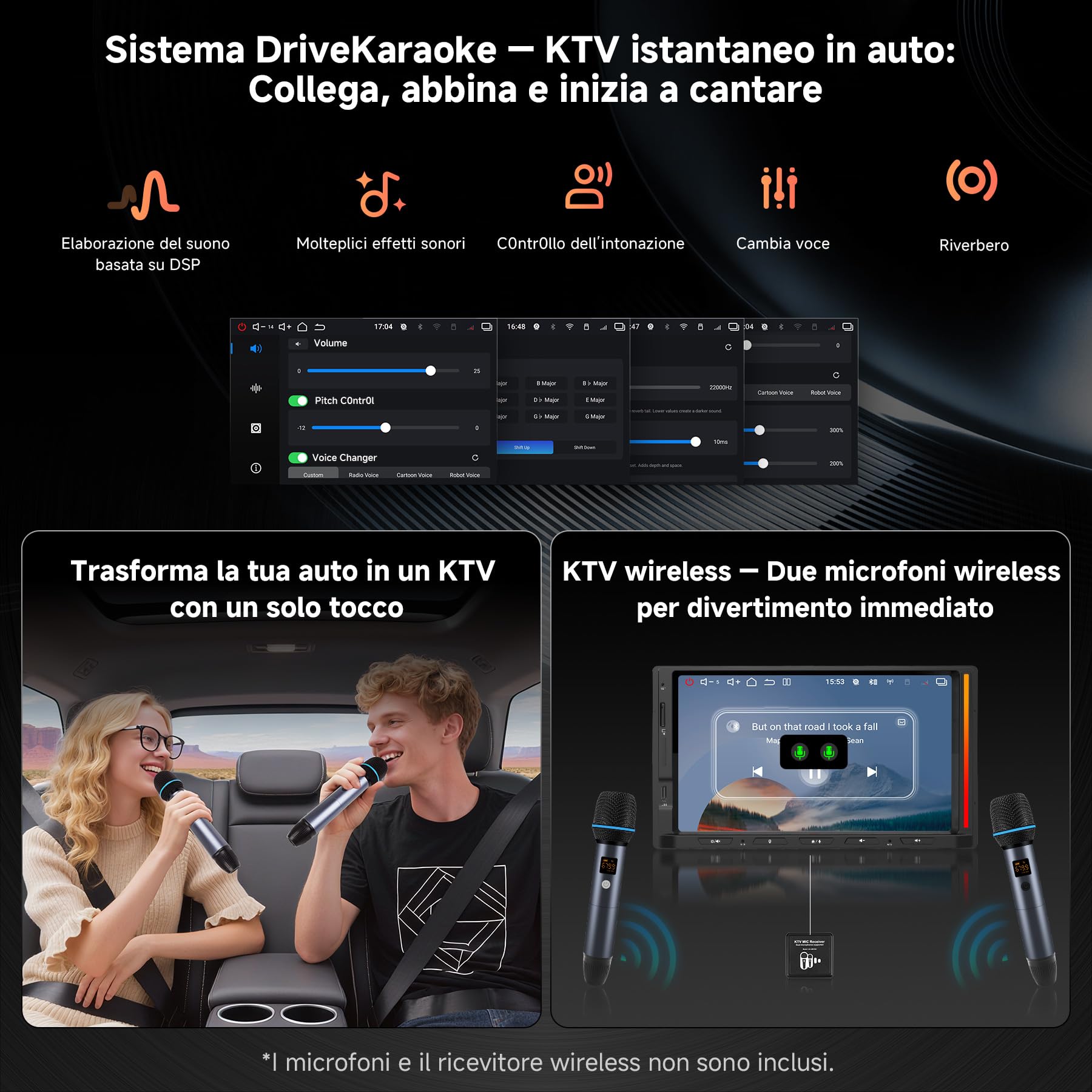 V10 Autoradio 2 Din Android 7" QLED, Karaoke in Auto, Registrazione Simultanea a 4 Telecamere, 4G SIM/Wi-Fi/USB Tethering, aptX HD Bluetooth, DSP Audio 7.1.2, IA Agentica