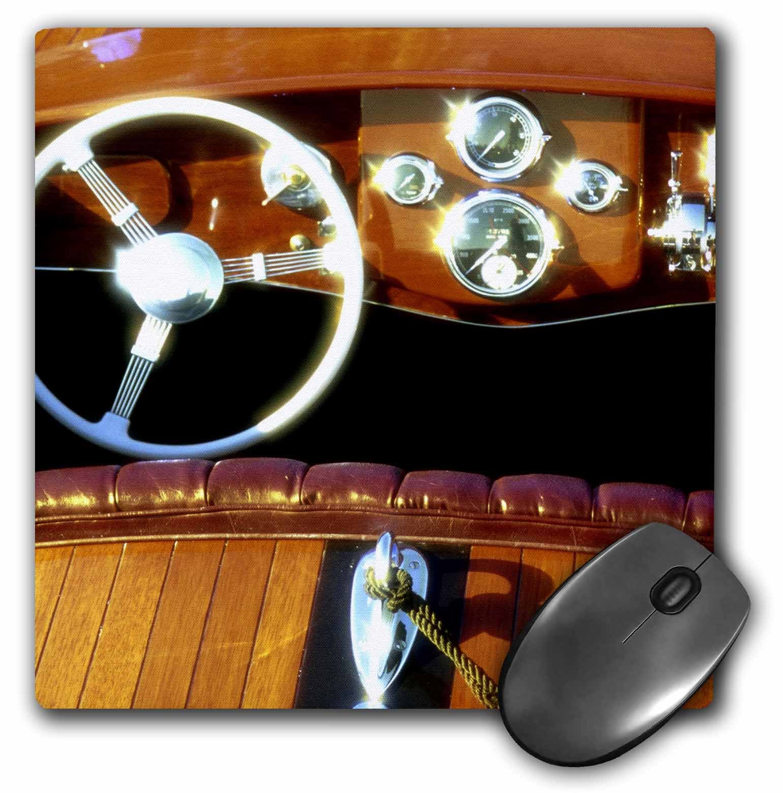 3dRose LLC 8 x 8 x 0.25 Inches Mouse Pad, Woodwork on A Wooden Boat Sparkles in The Sun Richard Duval (mp_96607_1)