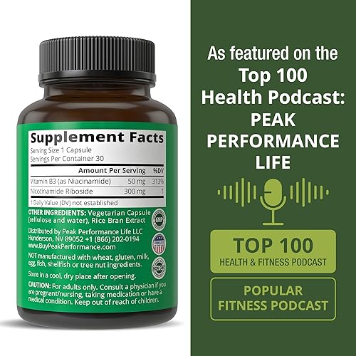 Miniatura 6 de Suplemento NR de ribósido de nicotinamida. Suplemento NAD alternativo NMN + niacinamida para niveles de NAD+ a medida que envejecemos. Probado por