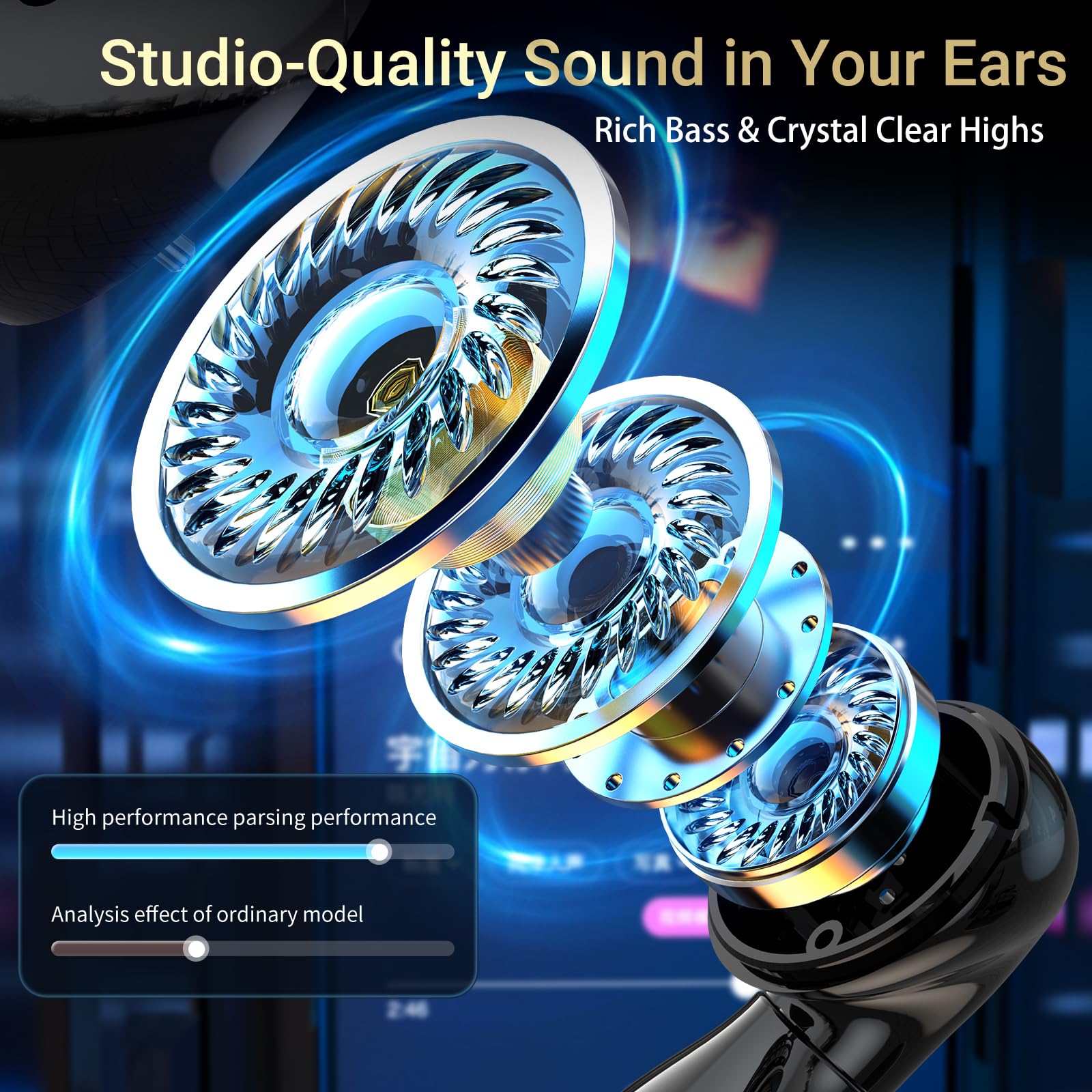 Bluetooth EarBuds, In-Ear Headphones with 180Hrs Playtime via Magnetic Swappable Battery, Active Noise Canceling (ANC), 65ms Gaming Mode, Hi-Fi Stereo, IPX5, Comfort Fit for Sports/Travel/Work 4