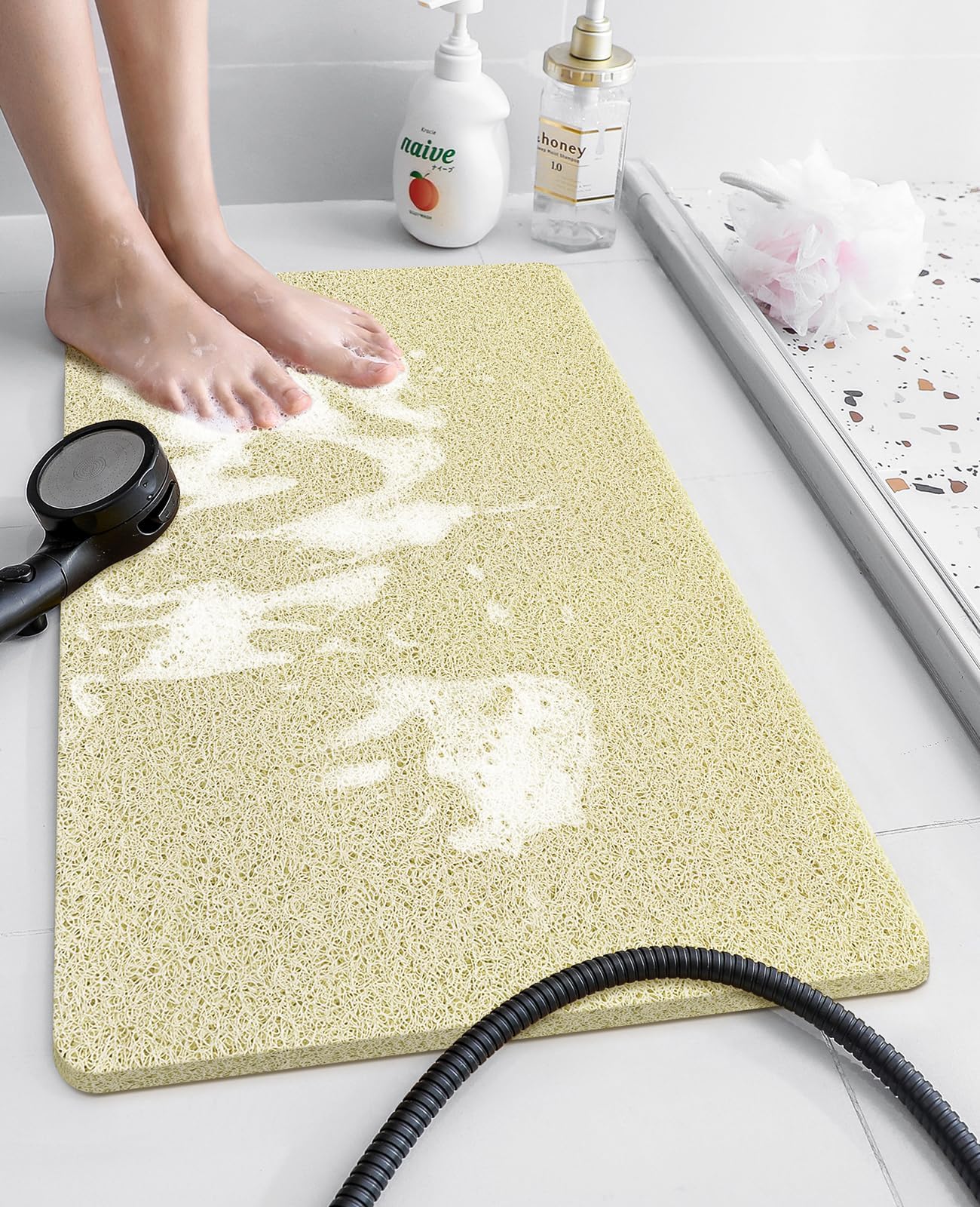 OTHWAY Shower Mat Non Slip Without Suction Cups, Quick Drying Bathtub Mat Non Slip