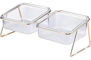 Golden Delights for Your Furry Friends: Sophisticated Elevated Dog Bowls in Enduring Gold