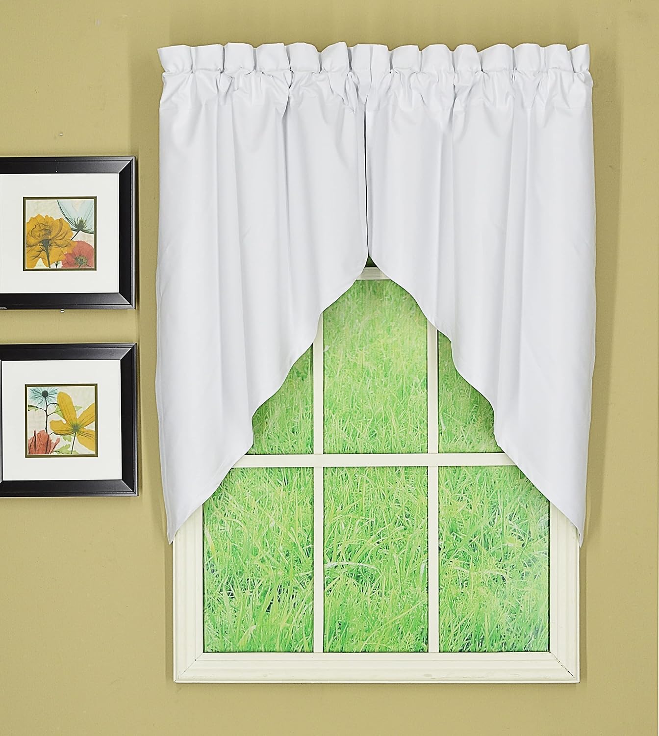 Horizon 3LayerLock™ True Blackout Thermal Swag,38-Inch, White, 58" W x 38" L