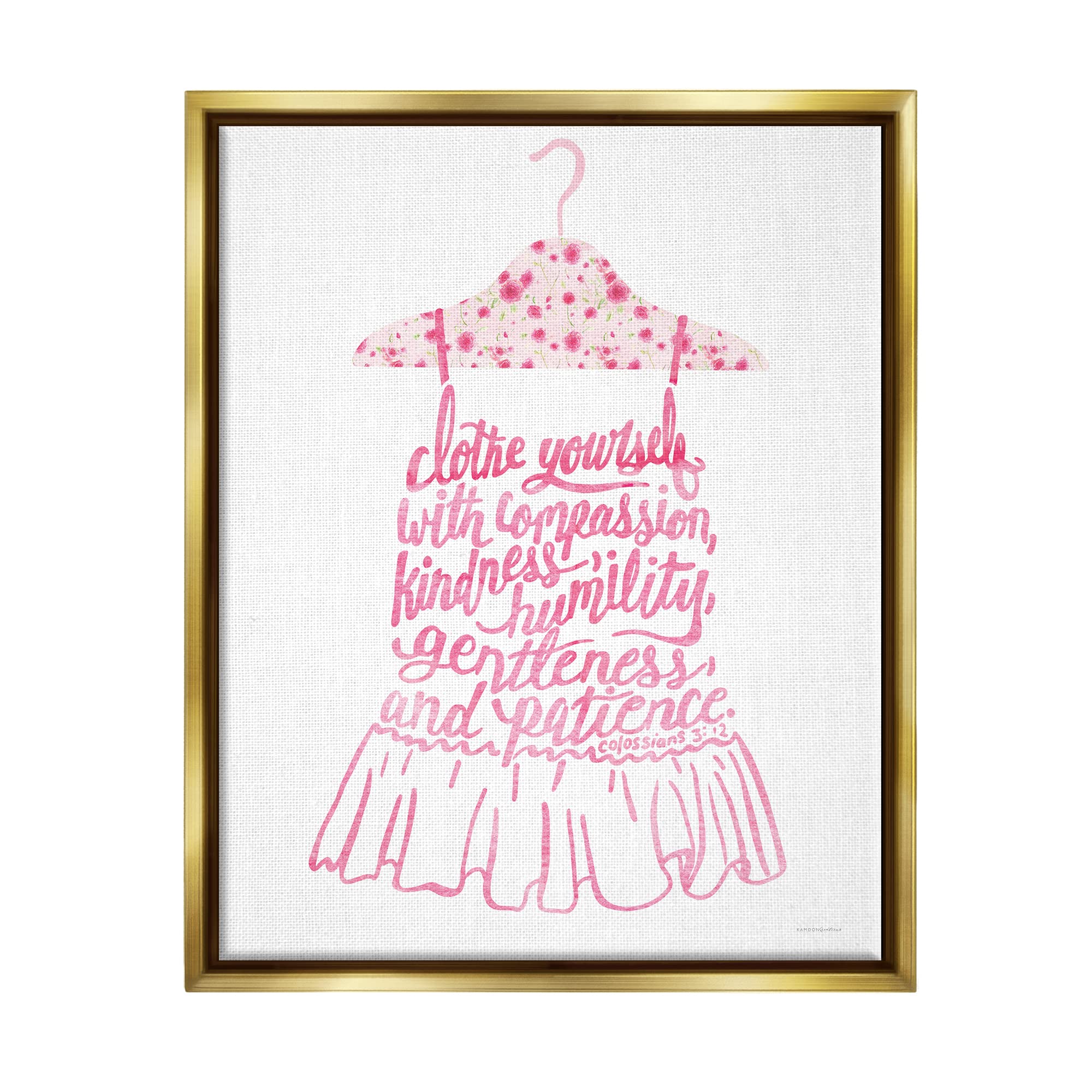 Stupell IndustriesPink Stylish Uplifting Quote Religious Verse Calligraphy, Design by Kamdon Kreations