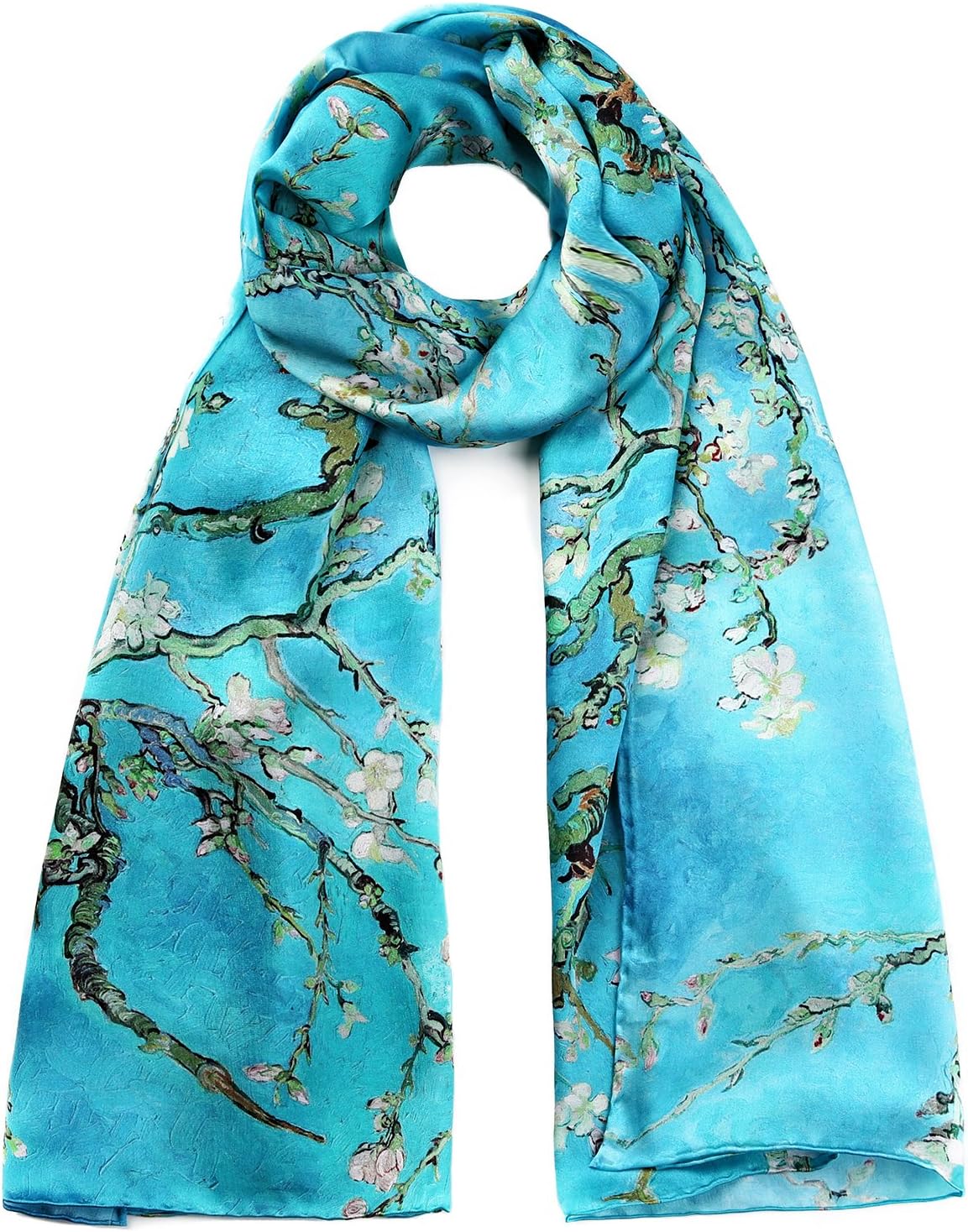 Womens 100% Natural Mulberry Silk Scarf Multi-use Scarves for Ladies
