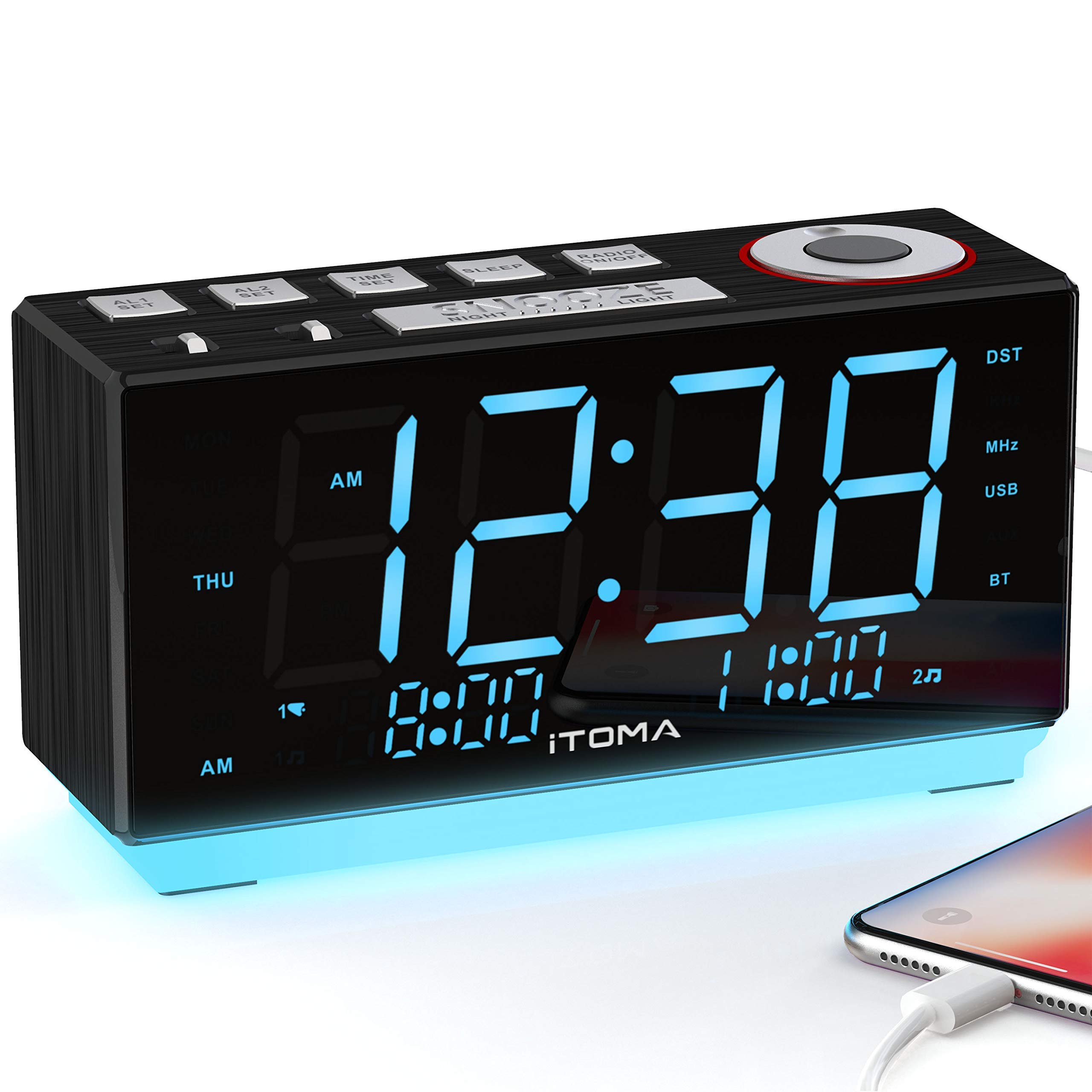 iTOMA CKS508 / iR508 Digital FM Alarm Clock Radio front view