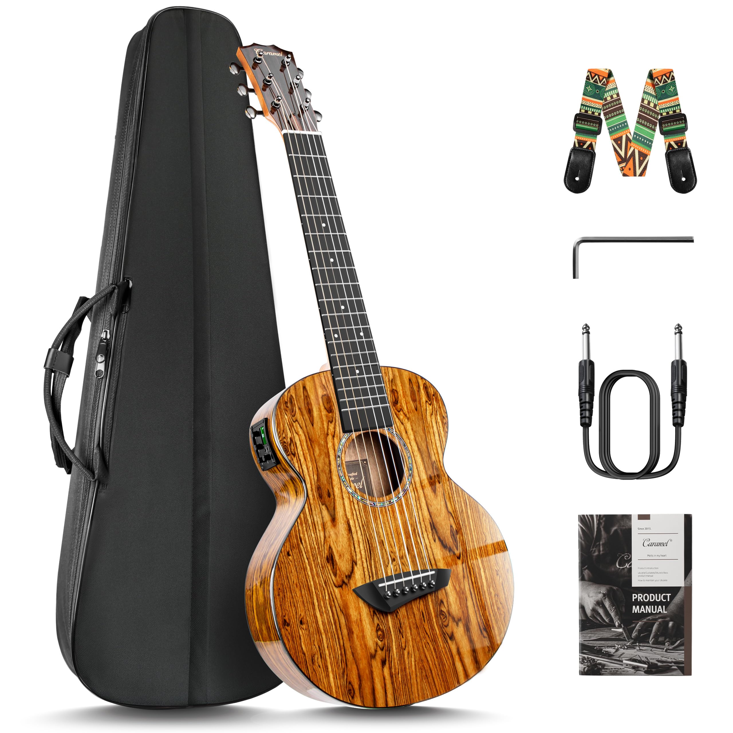ギター BUTTERFLYTOOL Mid Booster All Handmade Amazon.com: Caramel GEG95 Butterfly Bocote Glossy Guitalele | 30
