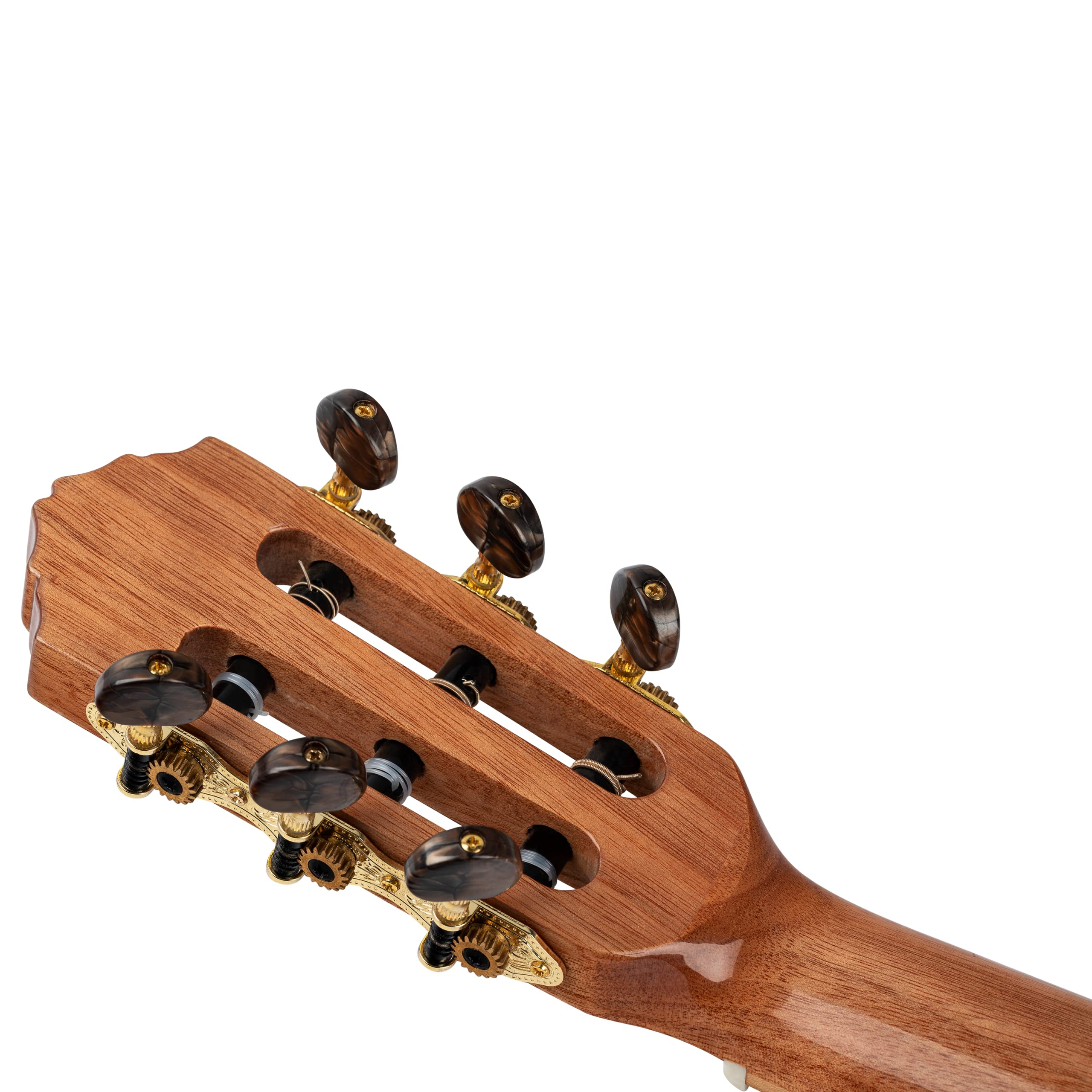 Ortega Guitars Travel Guitar Electro-Acoustic – Seria Mini Travel – Lita Akacja, Wykończenie Naturalne Połysk (RGLE18ACA)